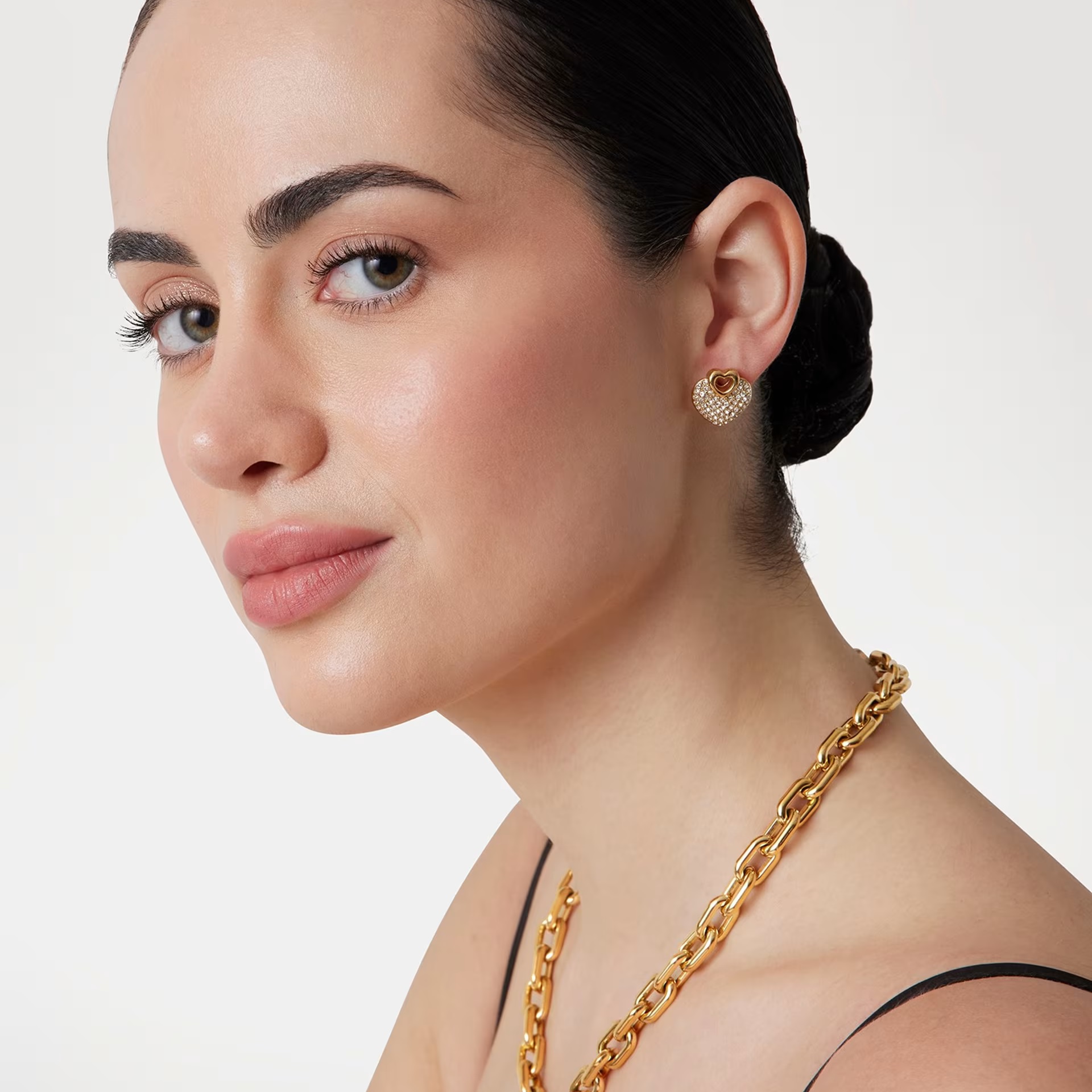 ΣΚΟΥΛΑΡΙΚΙΑ Crazy In Love GUESS Jewellery από Επιχρυσωμένο Ανοξείδωτο Ατσάλι με Πέτρες Ζιργκόν JUBE05213JWYGT/U - 4