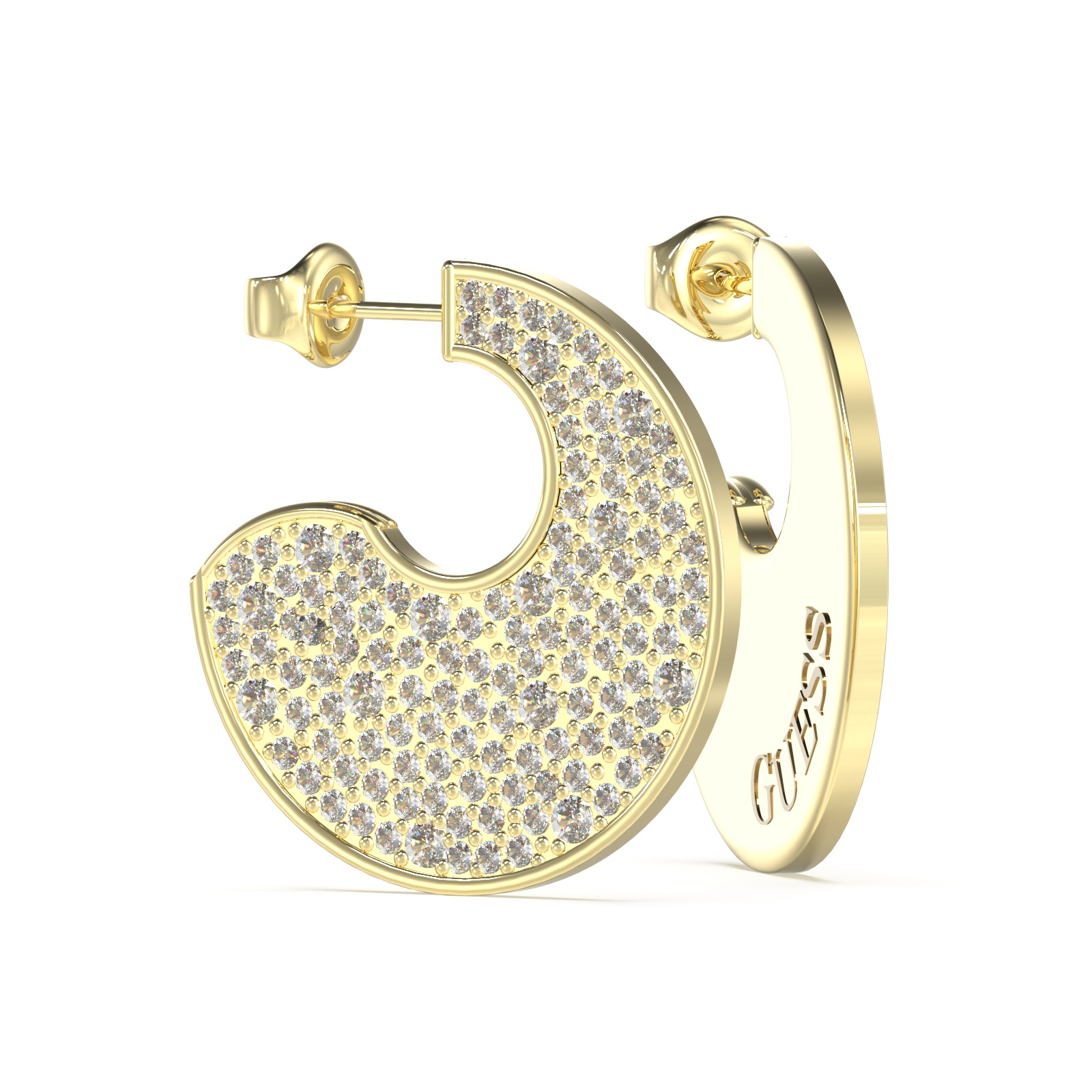 GUESS Jewellery Blooming Summer Earrings Gold Plated Stainless Steel with Zircon Stones JUBE05229JWYGT/U - 1