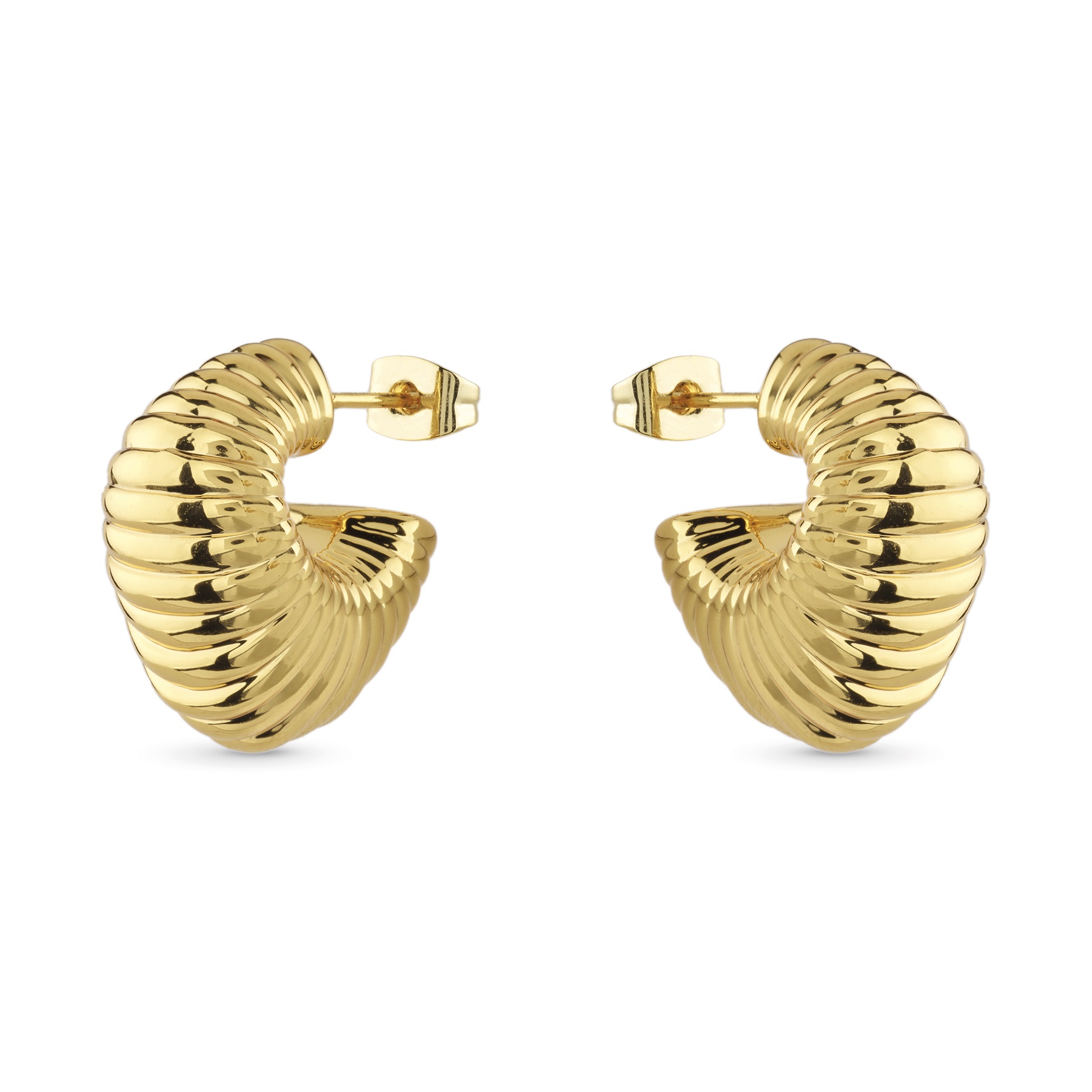 GUESS Jewellery Berbera Hoop Earrings Gold Plated Stainless Steel JUBE05337JWYGT/U - 1