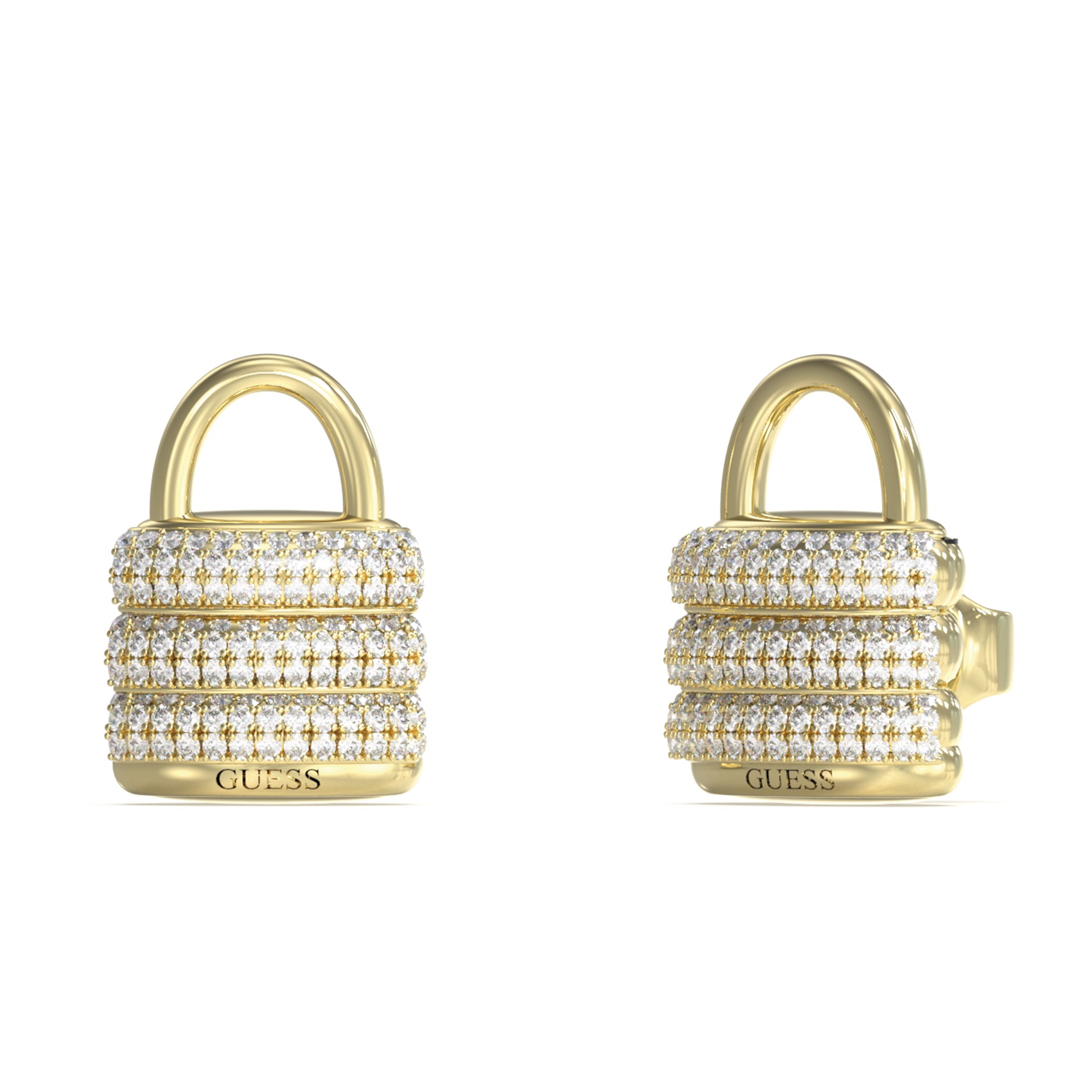 GUESS Jewellery My Secret Earrings Gold Plated Stainless Steel with Zircon Stones JUBE05419JWYGT/U - 1