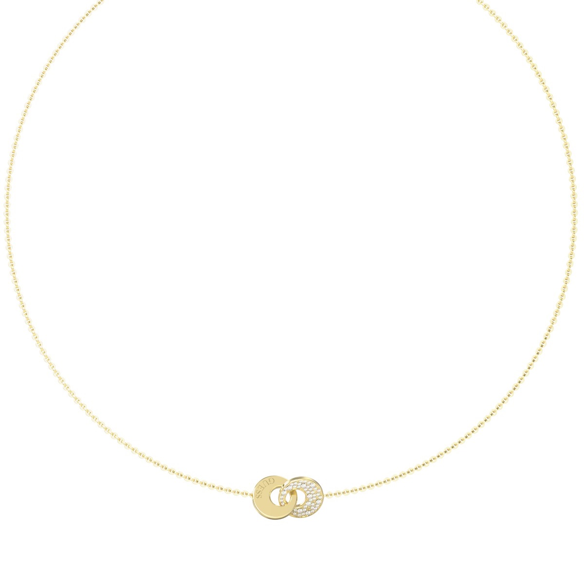 ΚΟΛΙΕ Blooming Summer GUESS Jewellery από Επιχρυσωμένο Ανοξείδωτο Ατσάλι με Πέτρες Ζιργκόν JUBN05219JWYGT/U - 