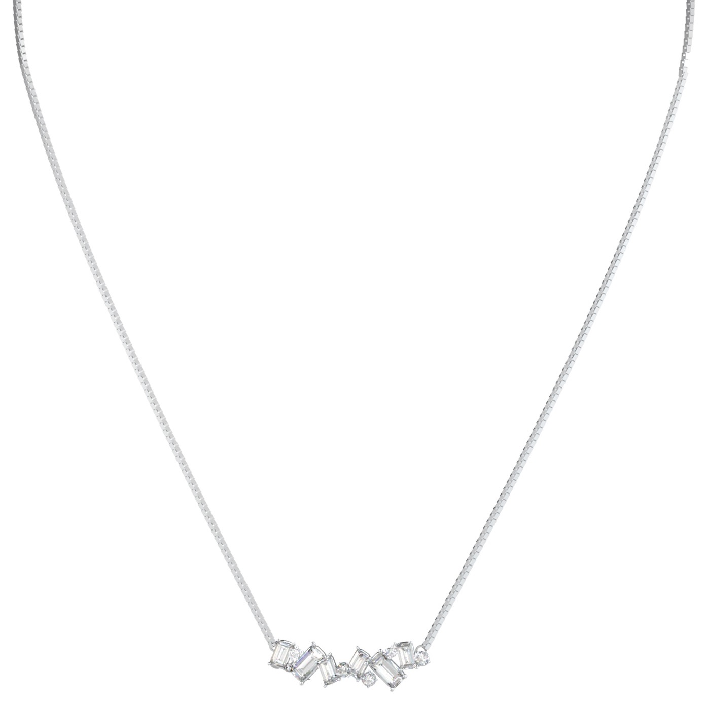 ΚΟΛΙΕ Chandelier GUESS Jewellery από Ανοξείδωτο Ατσάλι με Πέτρες Ζιργκόν JUBN05358JWRHT/U - 