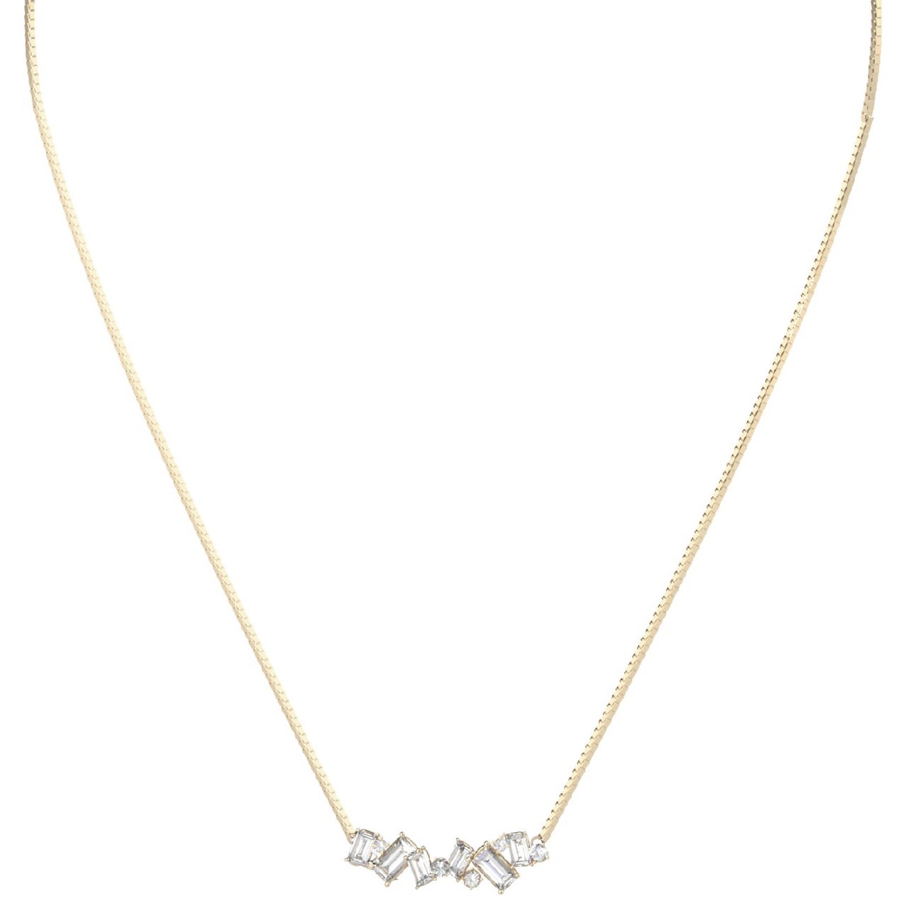 ΚΟΛΙΕ Chandelier GUESS Jewellery από Επιχρυσωμένο Ανοξείδωτο Ατσάλι με Πέτρες Ζιργκόν JUBN05358JWYGT/U - 