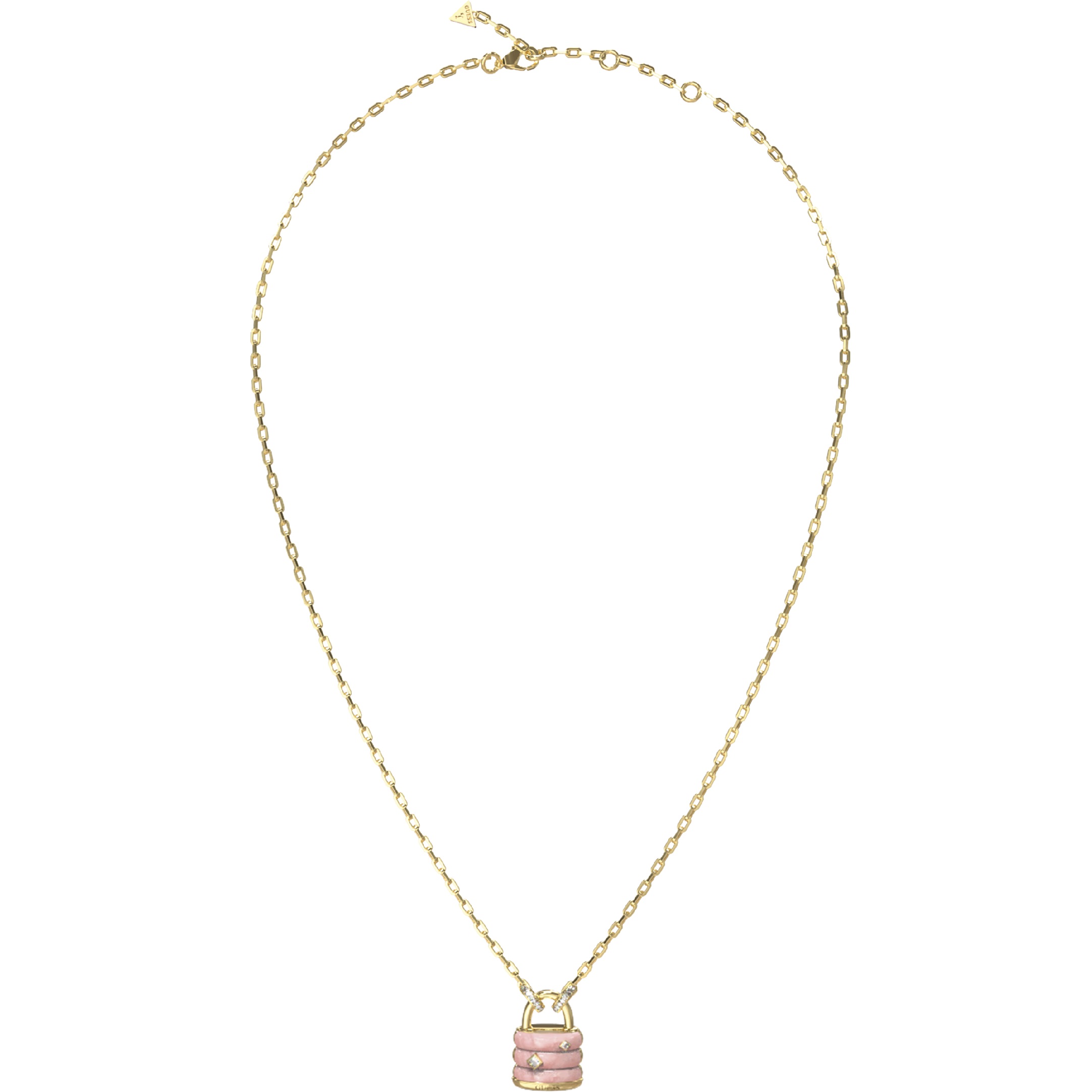 GUESS Jewellery My Secret Necklace from Gold Plated Stainless Steel with Zircon Stones JUBN05411JWYGRST/U - 