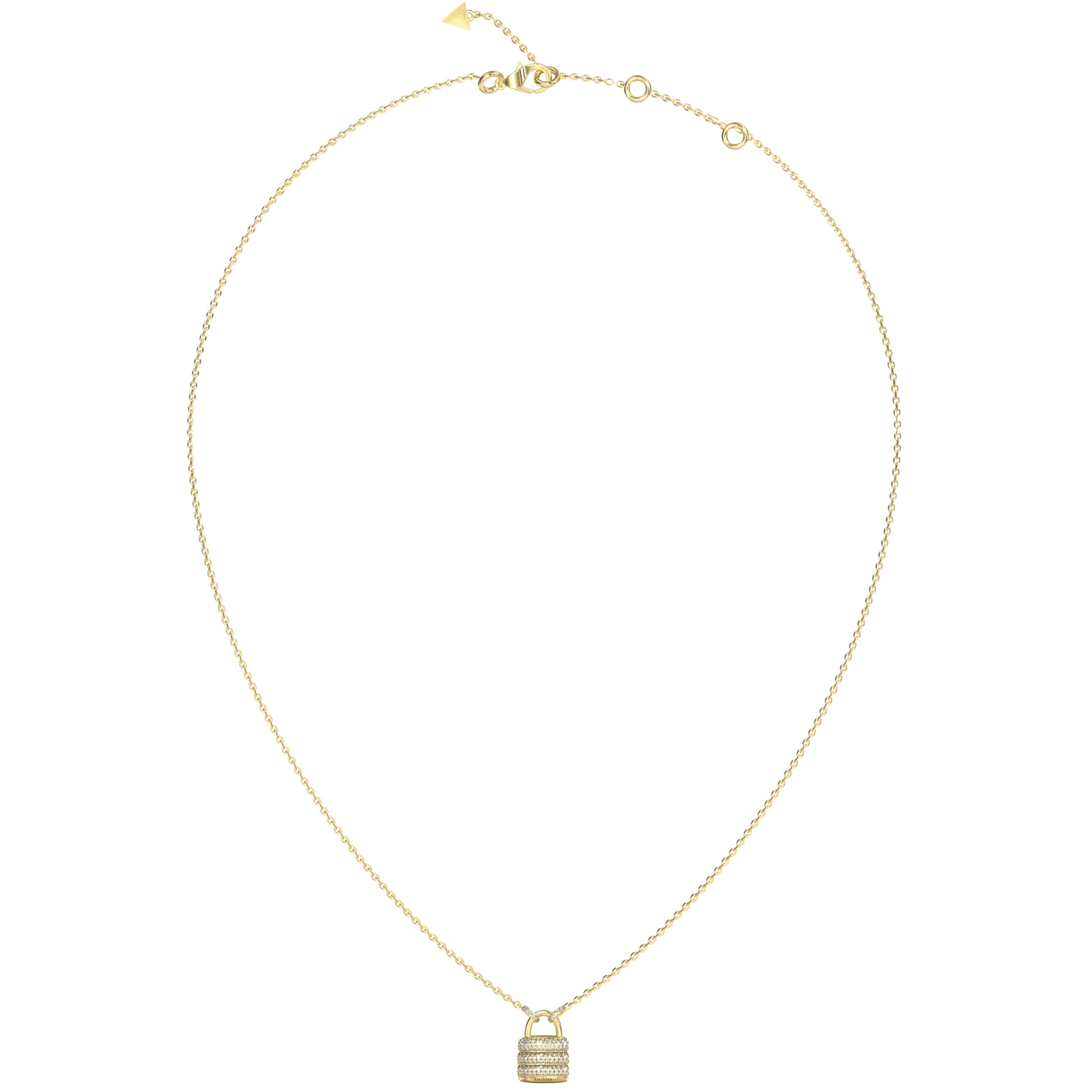 GUESS Jewellery My Secret Necklace from Gold Plated Stainless Steel with Zircon Stones JUBN05417JWYGT/U - 