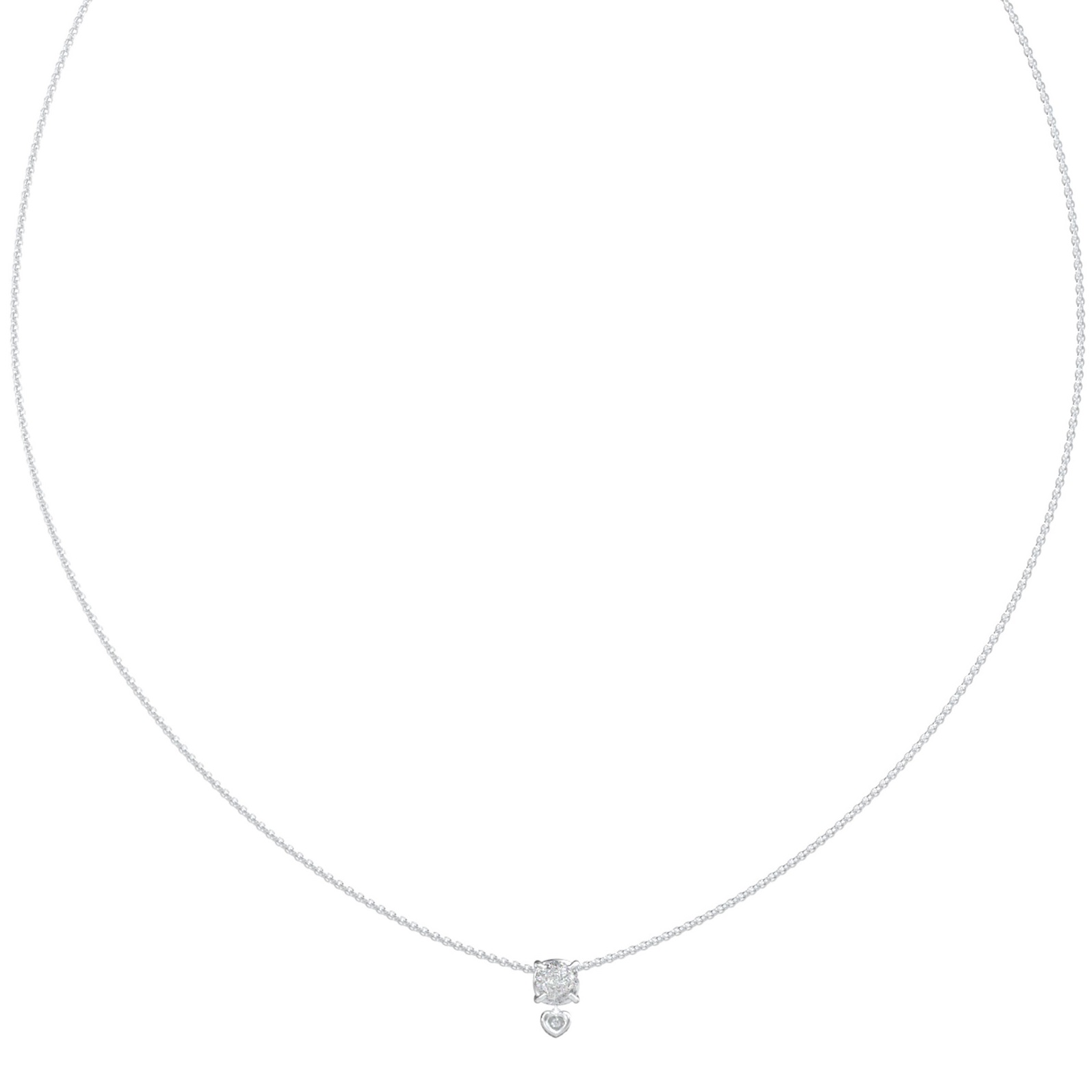 ΚΟΛΙΕ L.O.V.E. GUESS Jewellery από Ανοξείδωτο Ατσάλι με Πέτρες Ζιργκόν JUBN05467JWRHT/U - 