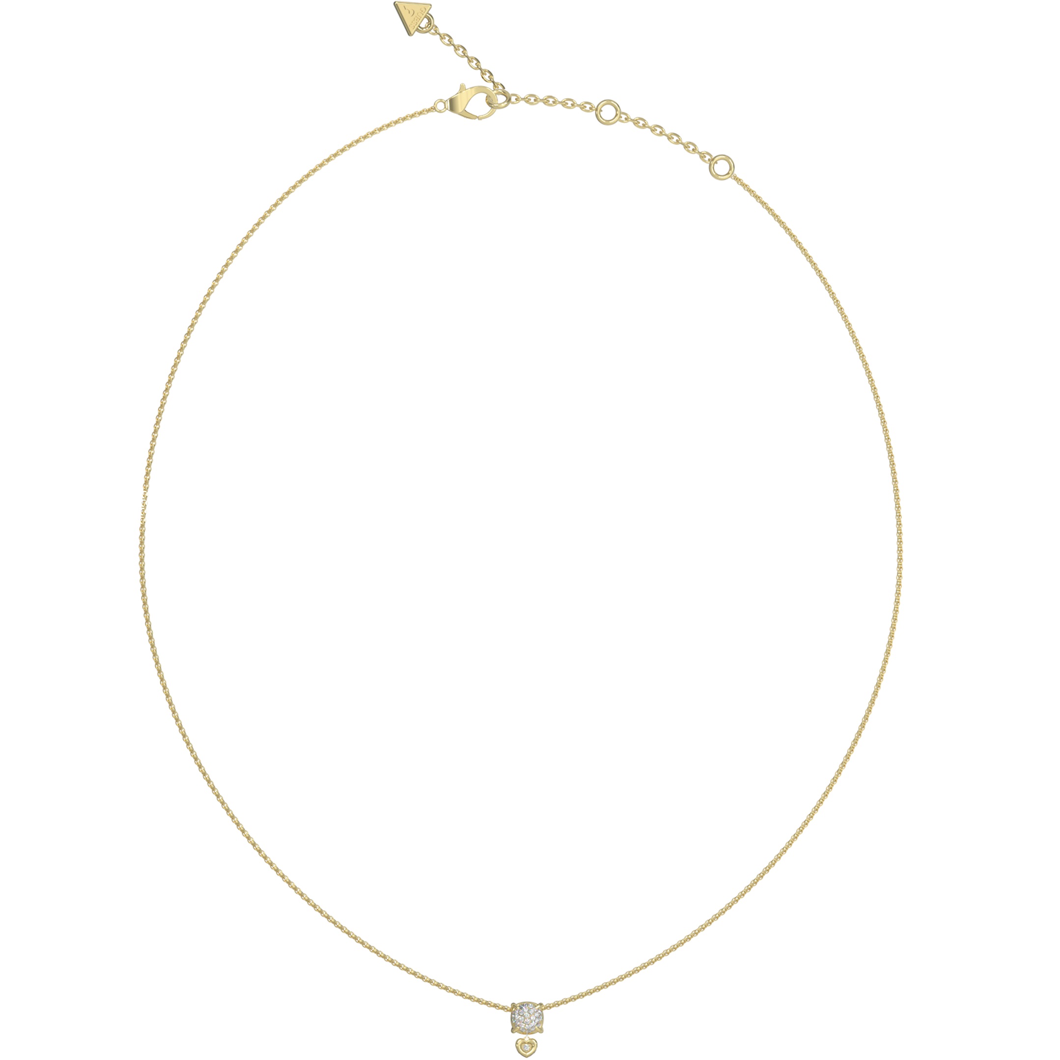 ΚΟΛΙΕ L.O.V.E. GUESS Jewellery από Επιχρυσωμένο Ανοξείδωτο Ατσάλι με Πέτρες Ζιργκόν JUBN05467JWYGT/U - 