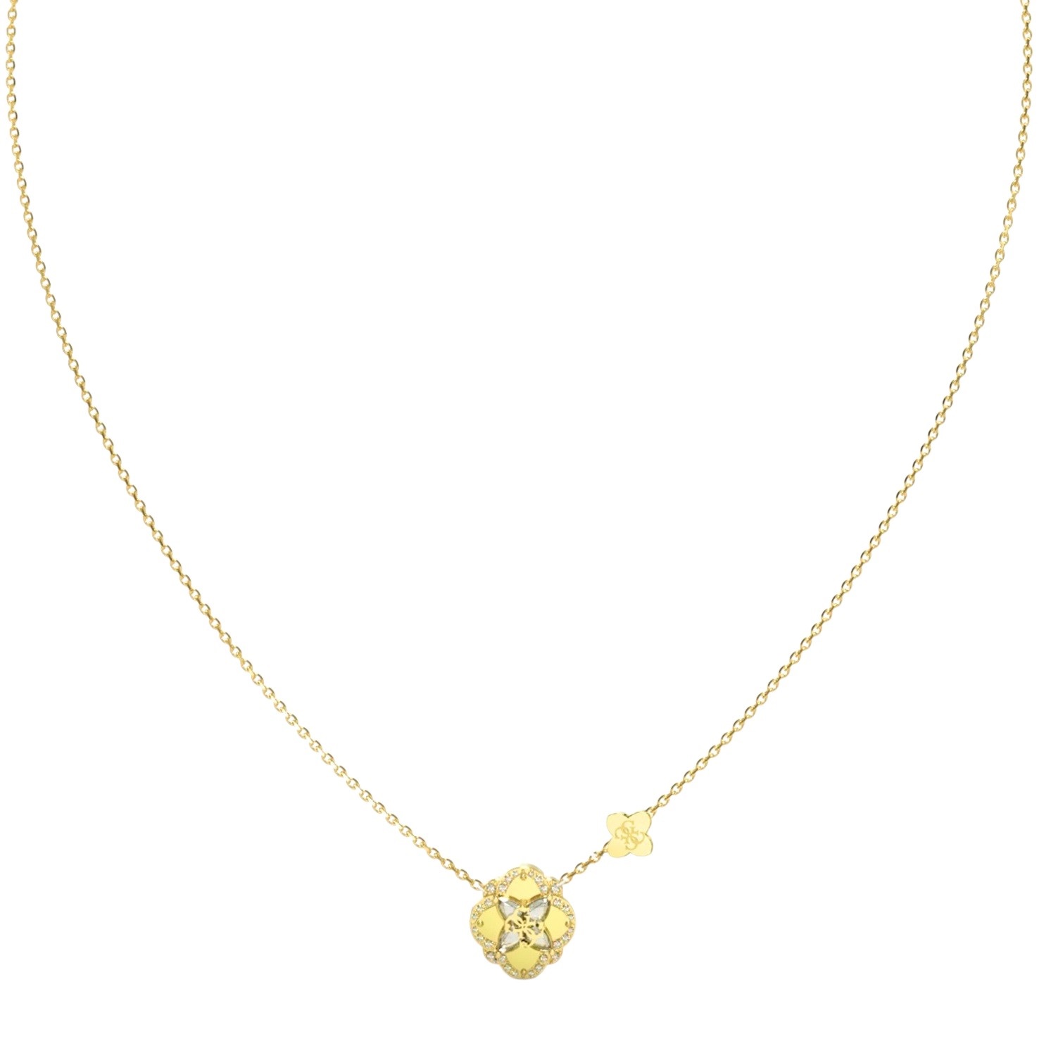 ΚΟΛΙΕ Wildflower GUESS Jewellery από Επιχρυσωμένο Ανοξείδωτο Ατσάλι με Πέτρες Ζιργκόν JUBN05502JWYGT/U - 