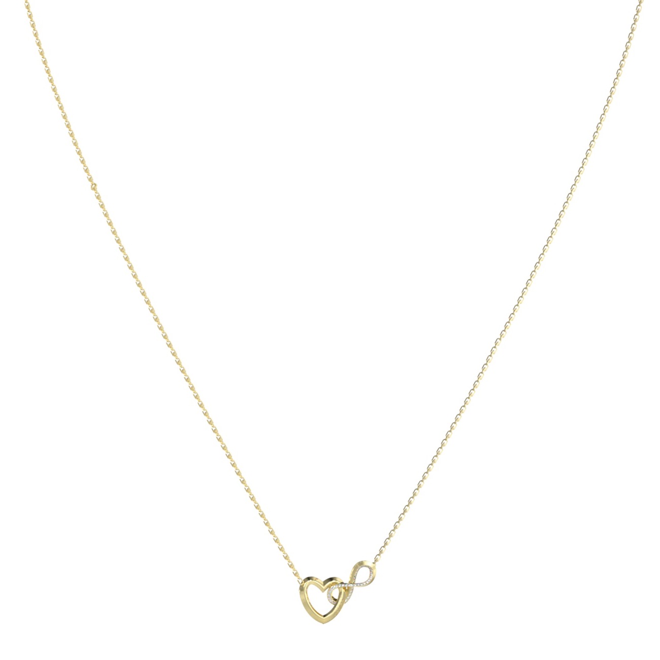 ΚΟΛΙΕ Iconique GUESS Jewellery από Επιχρυσωμένο Ανοξείδωτο Ατσάλι με Πέτρες Ζιργκόν JUBN05530JWYGT/U - 