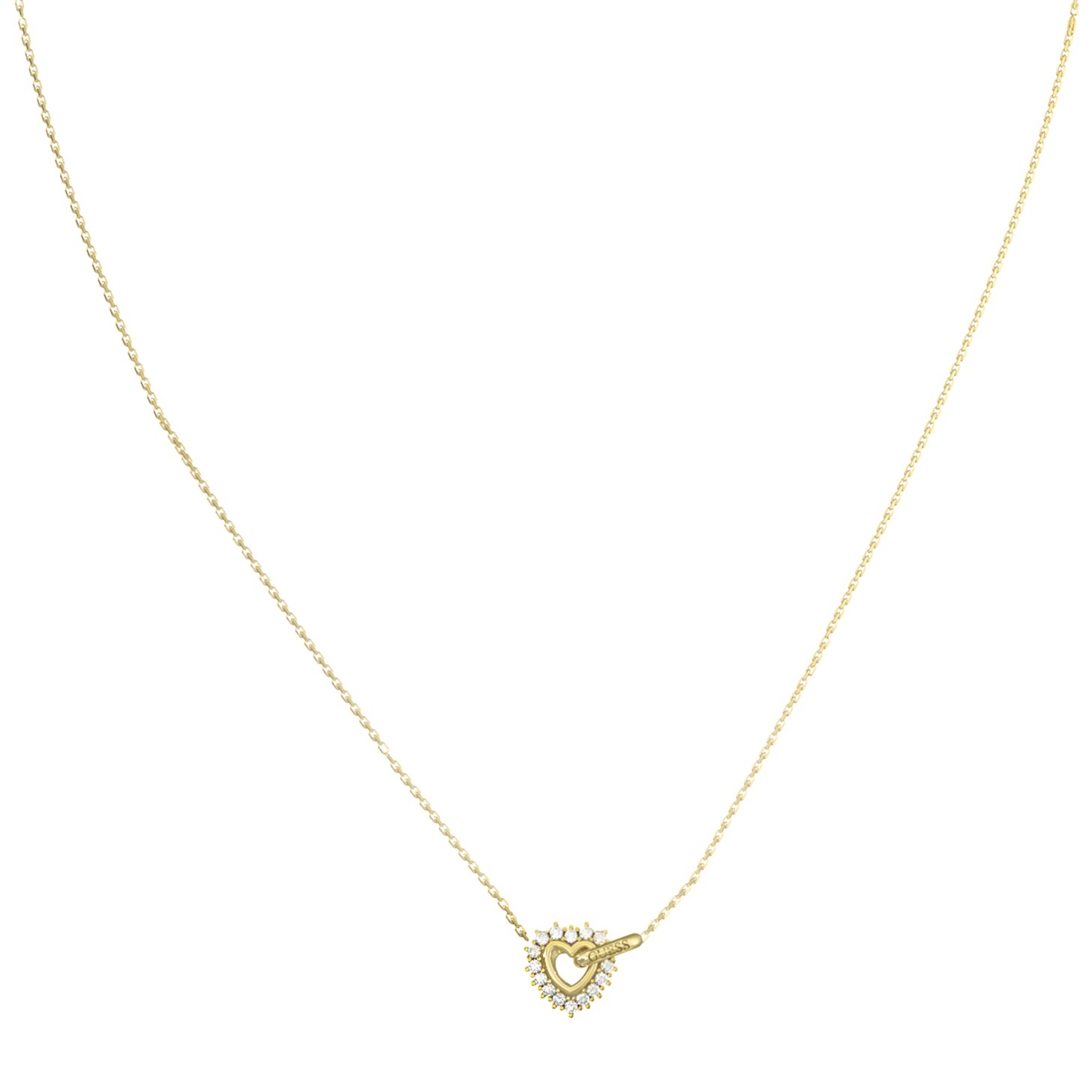 ΚΟΛΙΕ Iconique GUESS Jewellery από Επιχρυσωμένο Ανοξείδωτο Ατσάλι με Πέτρες Ζιργκόν JUBN05533JWYGT/U - 