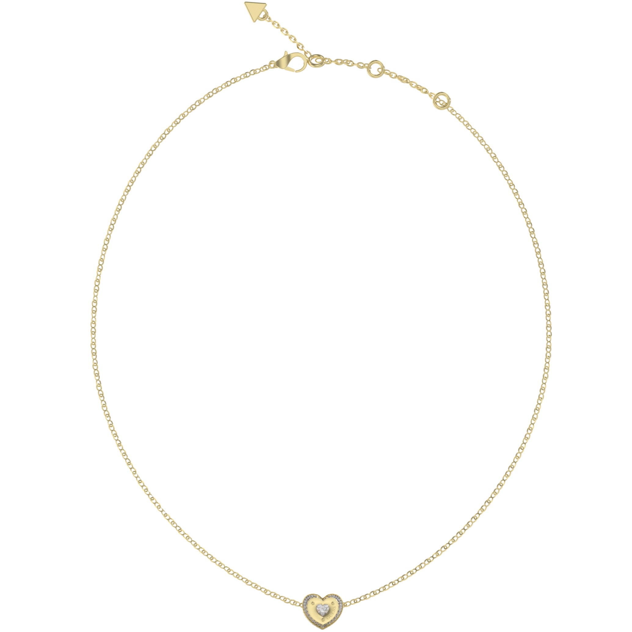 GUESS Jewellery Till Morning Necklace from Gold Plated Stainless Steel with Zircon Stones JUBN05549JWYGT/U - 