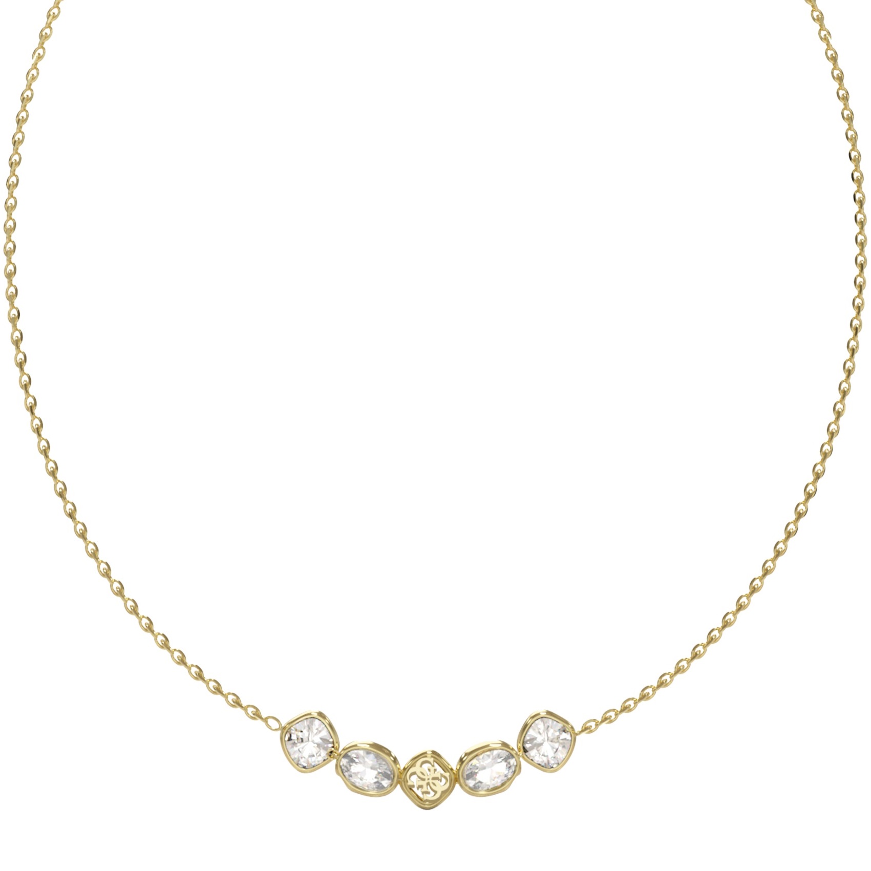 GUESS Jewellery Necklace from Gold Plated Stainless Steel with Zircon Stones JUBN05569JWYGT/U - 1