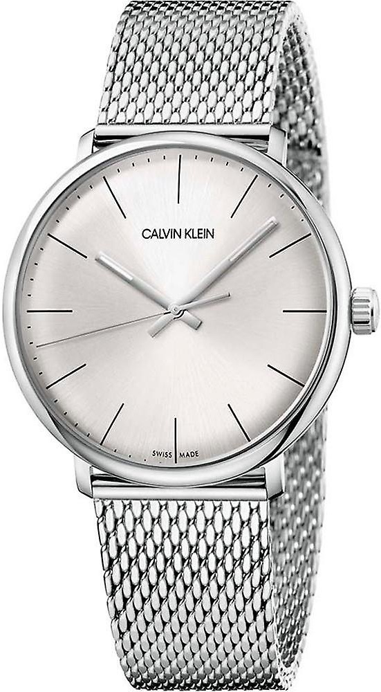 CALVIN KLEIN High Noon Three Hands 40mm Silver Stainless Steel Mesh Bracelet K8M21126 - 