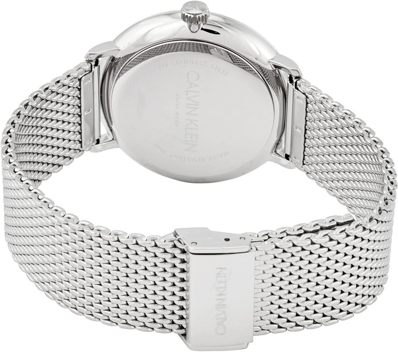 CALVIN KLEIN High Noon Three Hands 40mm Silver Stainless Steel Mesh Bracelet K8M21126 - 