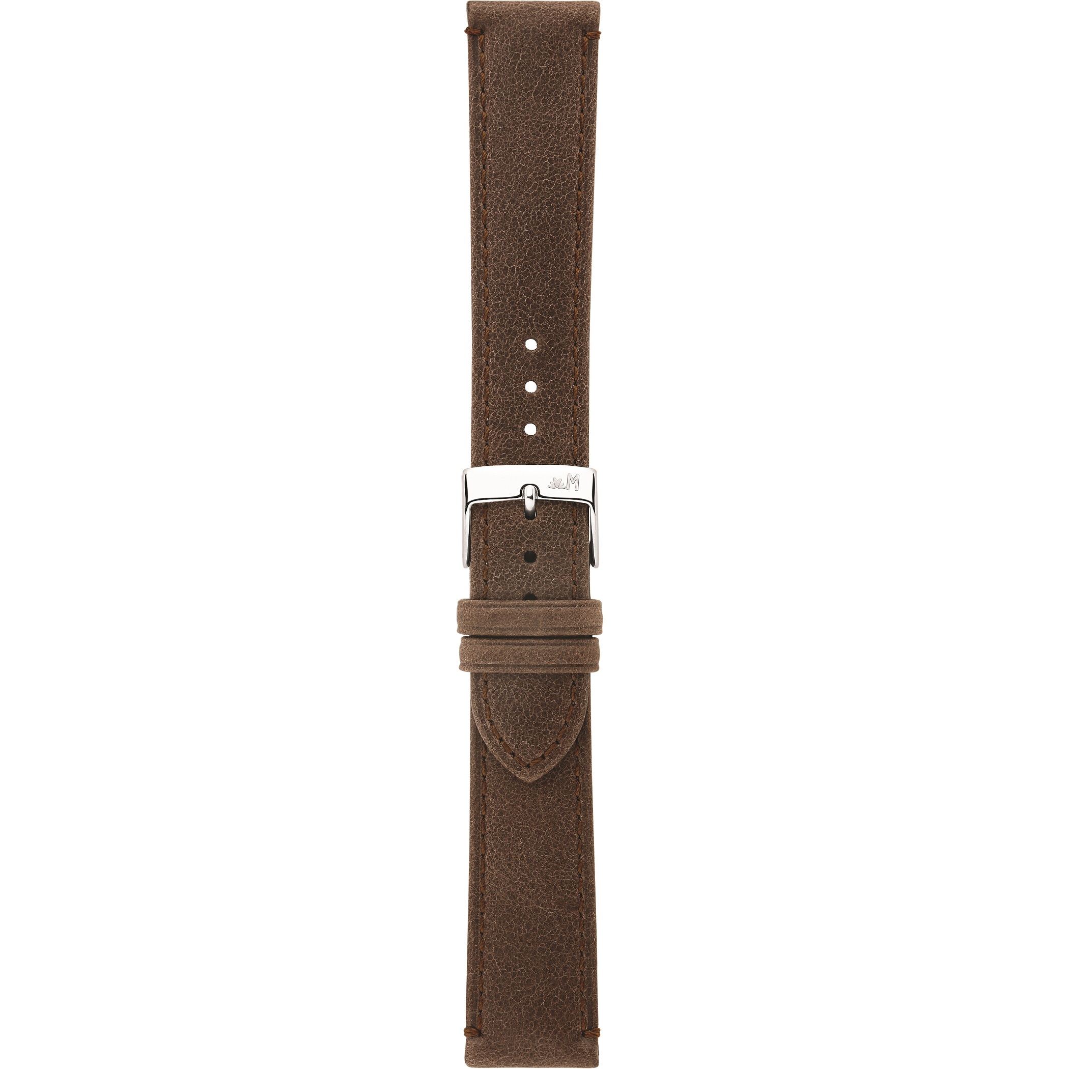 MORELLATO Kahlo Hand Made Watch Strap 18-16mm Waxy Brown Extra Soft Leather Silver Hardware A01X6022E23034CR18 - 3