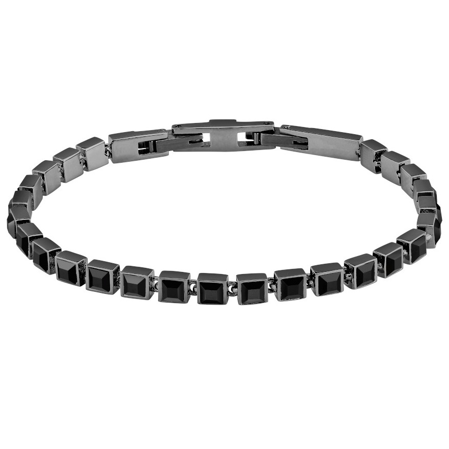 ΒΡΑΧΙΟΛΙ Crystals KARL LAGERFELD από Μαύρο Επιροδιωμένο Ανοξείδωτο Ατσάλι με Πέτρες Ζιργκόν KLAYC26 - 