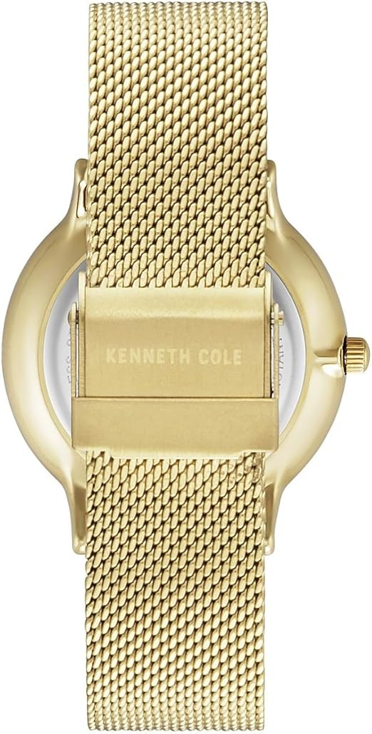 KENNETH COLE Oxford Mini Three Hands 33mm Gold Stainless Steel Mesh Bracelet KC15057006 - 3