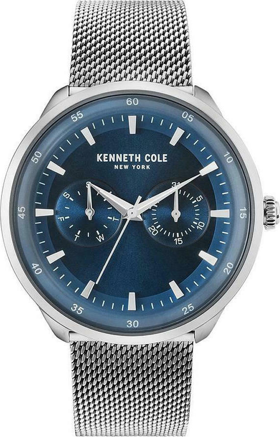 KENNETH COLE New York Multifunction 38mm Silver Stainless Steel Mesh Bracelet KC50577003 - 
