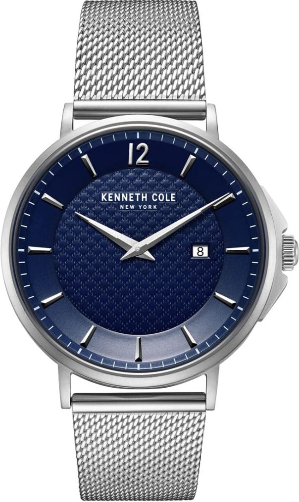 KENNETH COLE New York Three Hands 41mm Silver Stainless Steel Mesh Bracelet KC50778001 - 