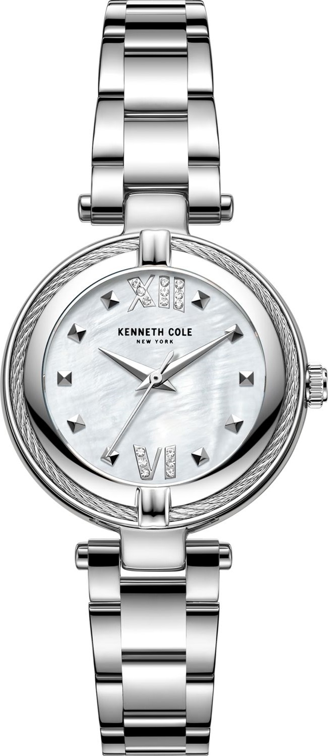 KENNETH COLE New York Three Hands 32mm Silver Stainless Steel Bracelet KC50980001 - 