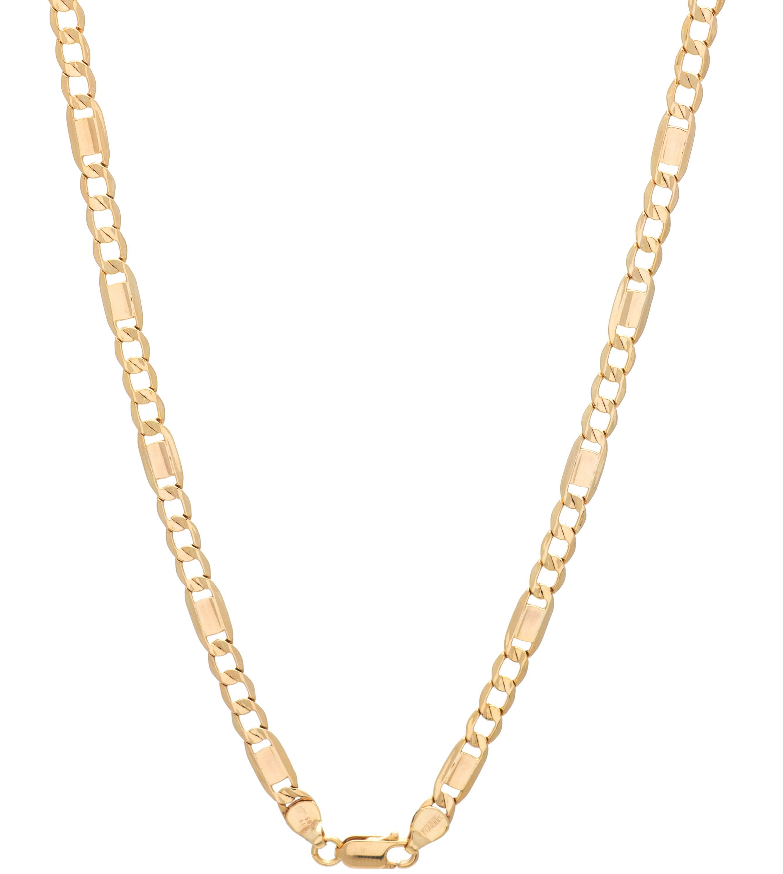 ΑΛΥΣΙΔΑ Ανδρική Gourmet 55cm Κ14 Κίτρινο Χρυσό KGP120-55