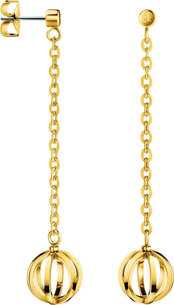 CALVIN KLEIN Earriings Show Gold Stainless Steel KJ4XJE100100 - 1