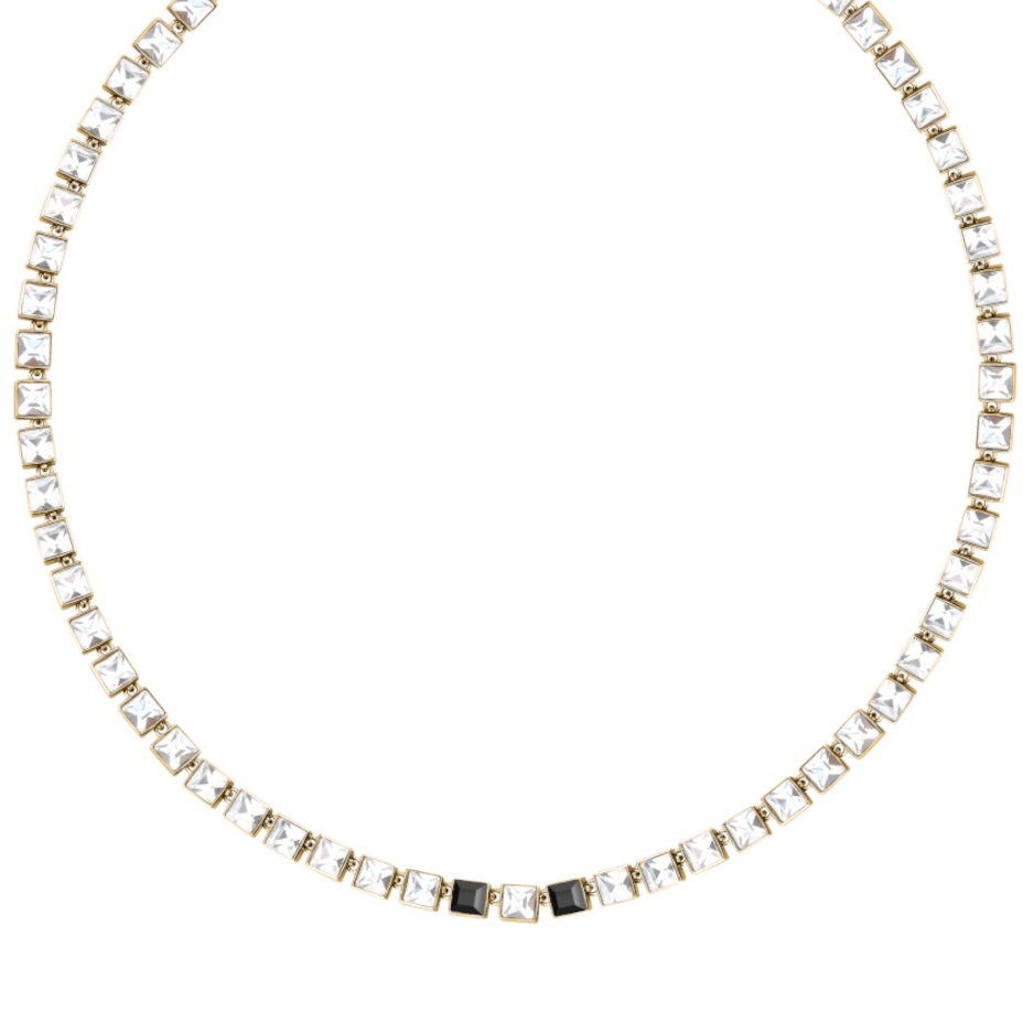 ΚΟΛΙΕ Ριβιέρα Crystals KARL LAGERFELD από Επιχρυσωμένο Ανοξείδωτο Ατσάλι με Πέτρες Ζιργκόν KLAYC04 - 