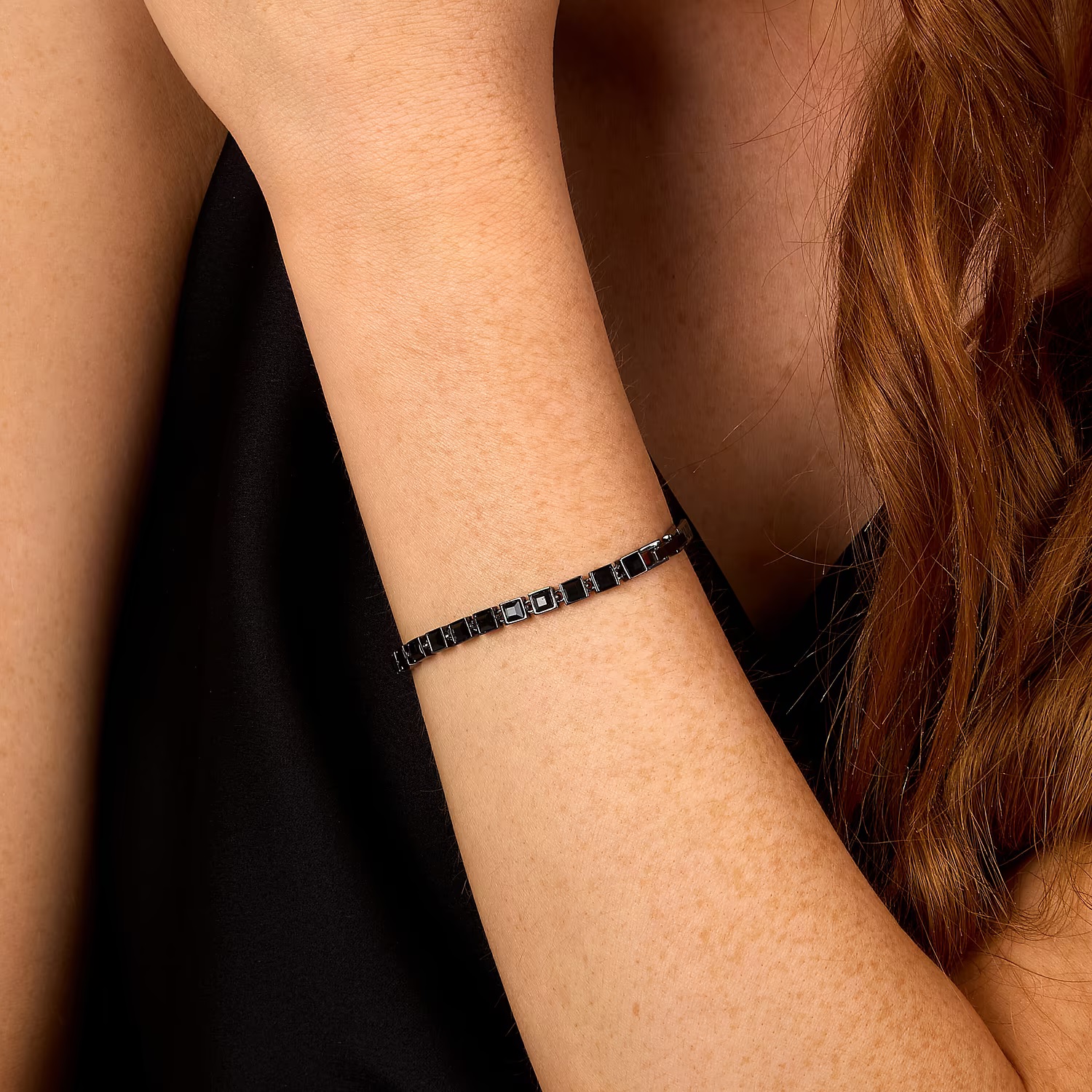 ΒΡΑΧΙΟΛΙ Crystals KARL LAGERFELD από Μαύρο Επιροδιωμένο Ανοξείδωτο Ατσάλι με Πέτρες Ζιργκόν KLAYC26 - 3