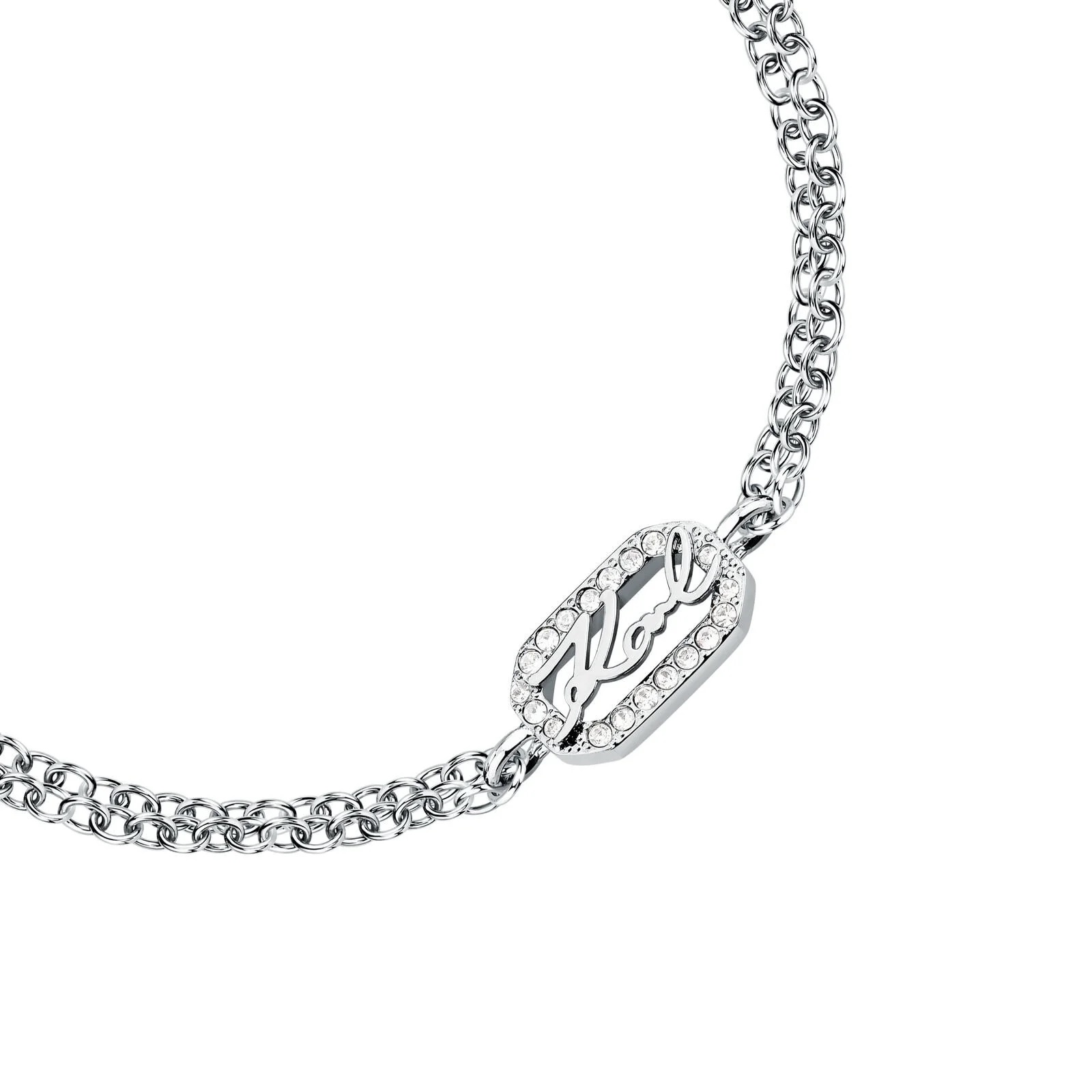 KARL LAGERFELD Crystals Bracelet from Stainless Steel with Zircon Stones KLAYC33 - 