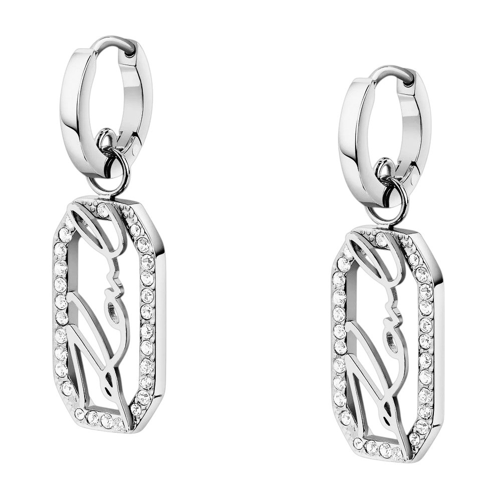 ΣΚΟΥΛΑΡΙΚΙΑ Κρεμαστά Crystals KARL LAGERFELD από Ανοξείδωτο Ατσάλι με Πέτρες Ζιργκόν KLAYC46 - 