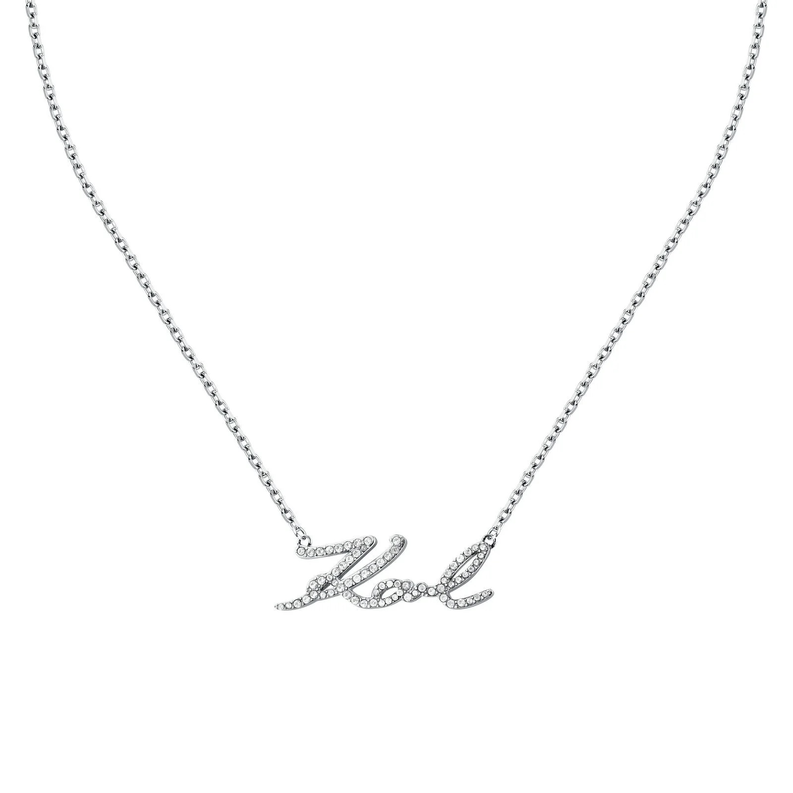 KARL LAGERFELD Charms Necklace from Stainless Steel with Zircon Stones KLAYD04 - 