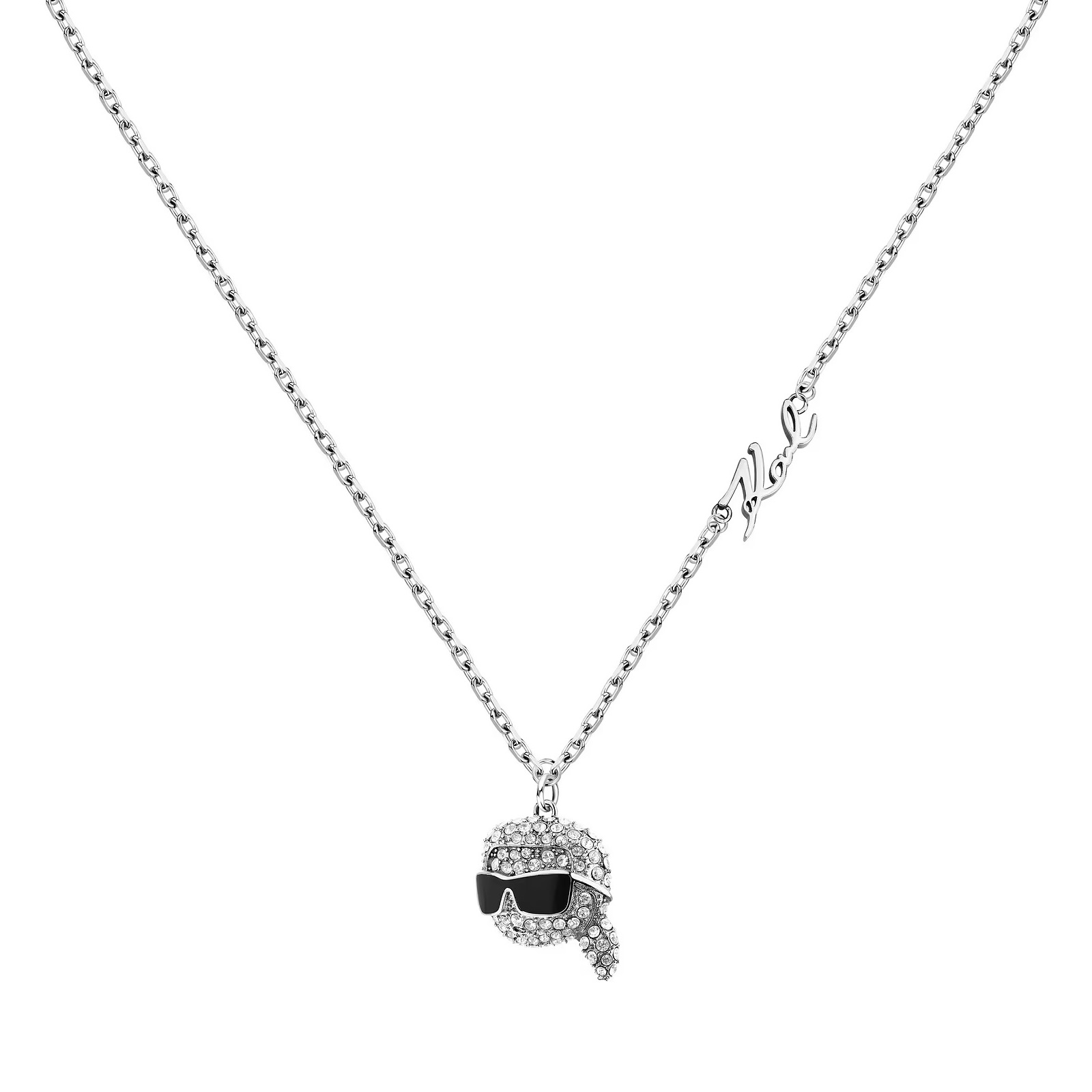KARL LAGERFELD Charms Necklace from Stainless Steel with Zircon Stones KLAYD06 - 