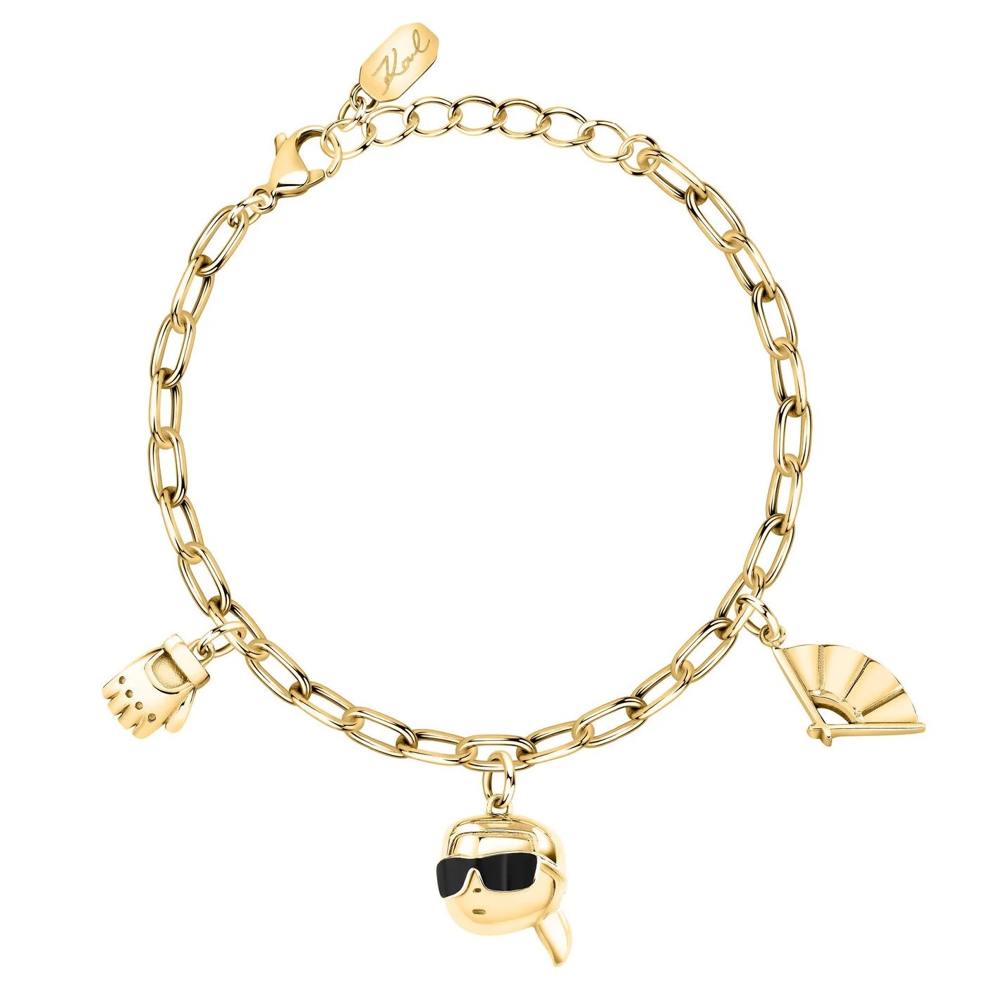 KARL LAGERFELD Charms Bracelet from Gold-Plated Stainless Steel KLAYD13 - 