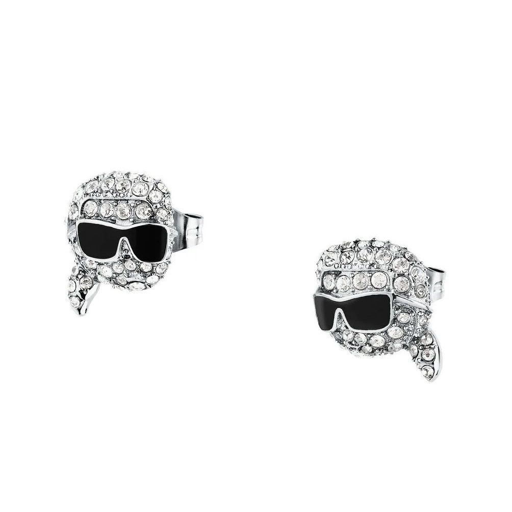 KARL LAGERFELD Charms Full-Stone Earrings from Stainless Steel with Zircon Stones KLAYD20 - 