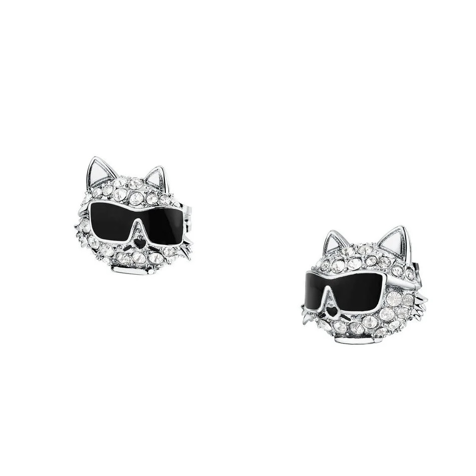 KARL LAGERFELD Charms Full-Stone Earrings from Stainless Steel with Zircon Stones KLAYD21 - 