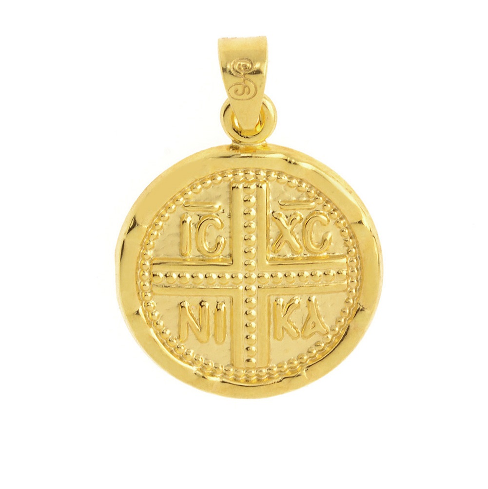 ΚΩΝΣΤΑΝΤΙΝΑΤΟ Βυζαντινό SENZIO Collection από Κ14 Κίτρινο Χρυσό KN0033Y.K14 - 