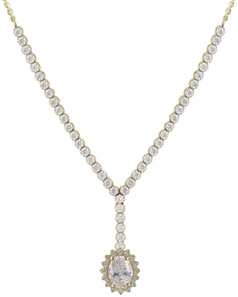 ΚΟΛΙΕ Ροζέτα με Ζιργκόν σε 14K Κίτρινο Χρυσό KO33444 - 