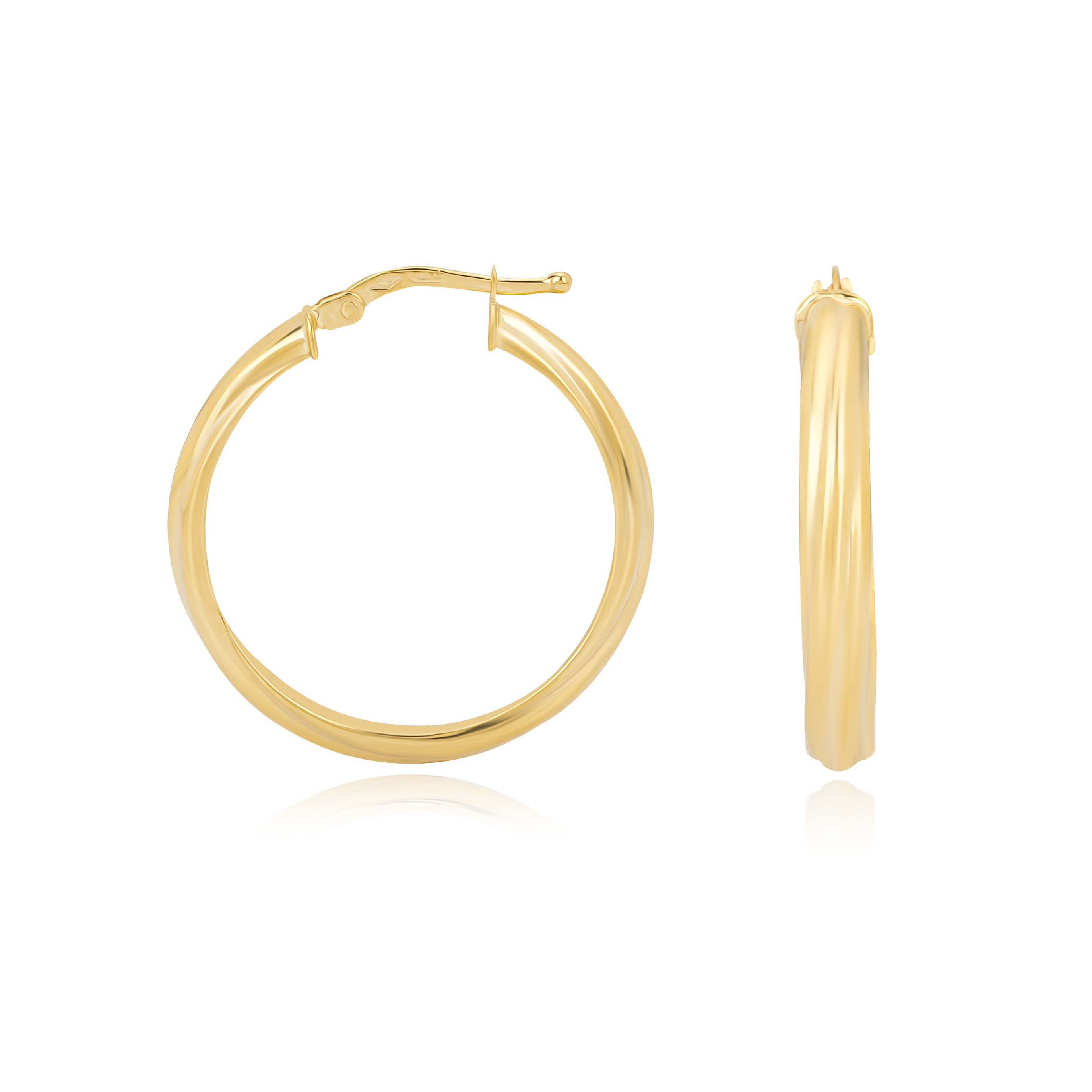 EARRINGS Hoops SENZIO Collection K9 Yellow Gold ER09323 - 