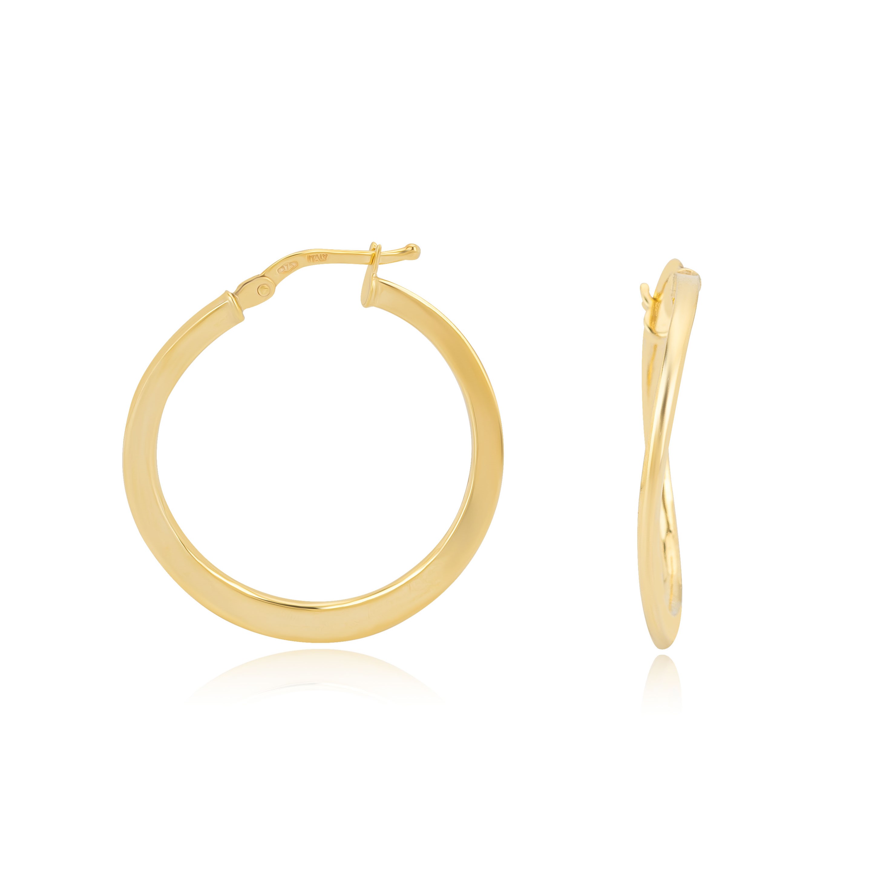 EARRINGS Hoops SENZIO Collection K9 Yellow Gold ER09327 - 