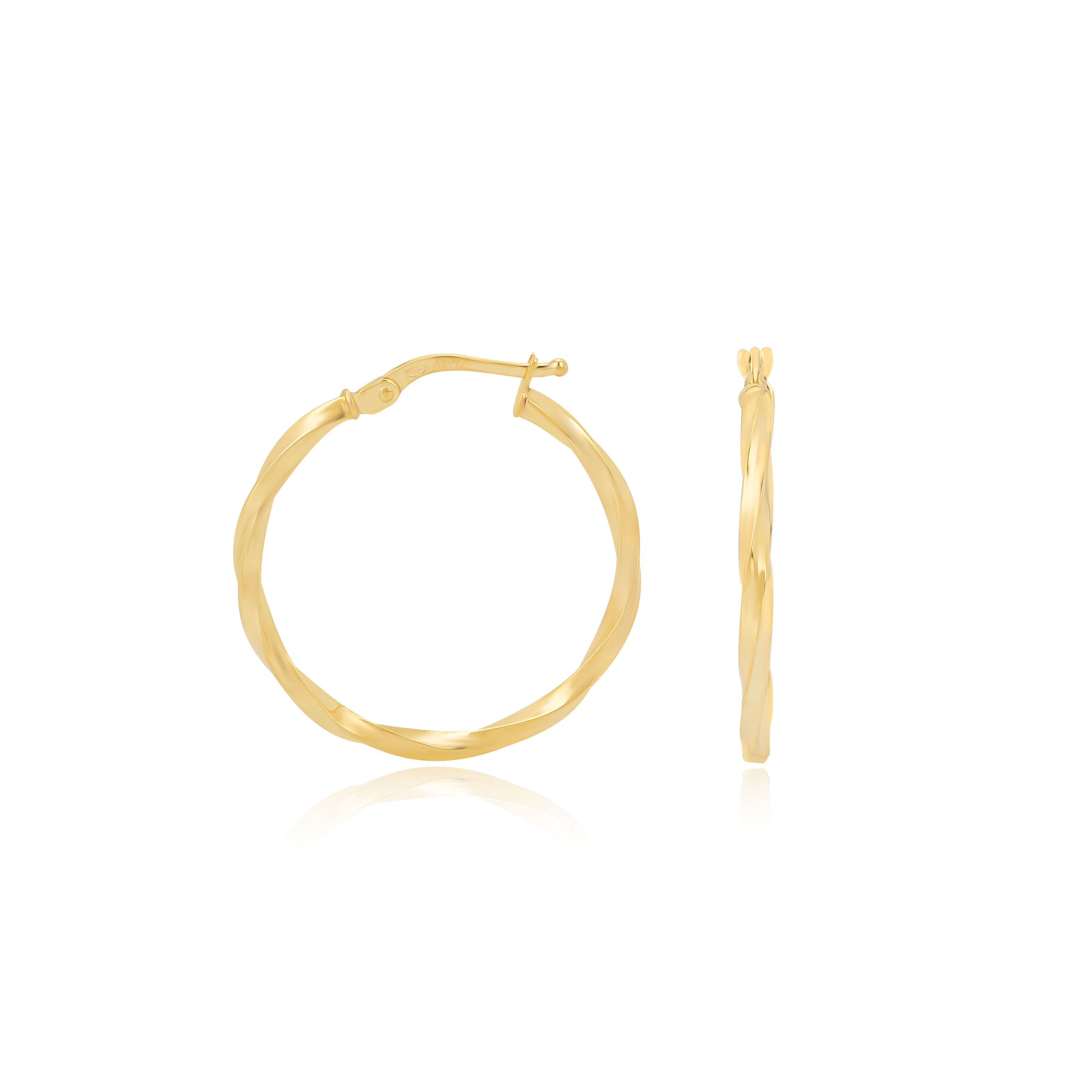 EARRINGS Hoops SENZIO Collection K9 Yellow Gold ER09331 - 