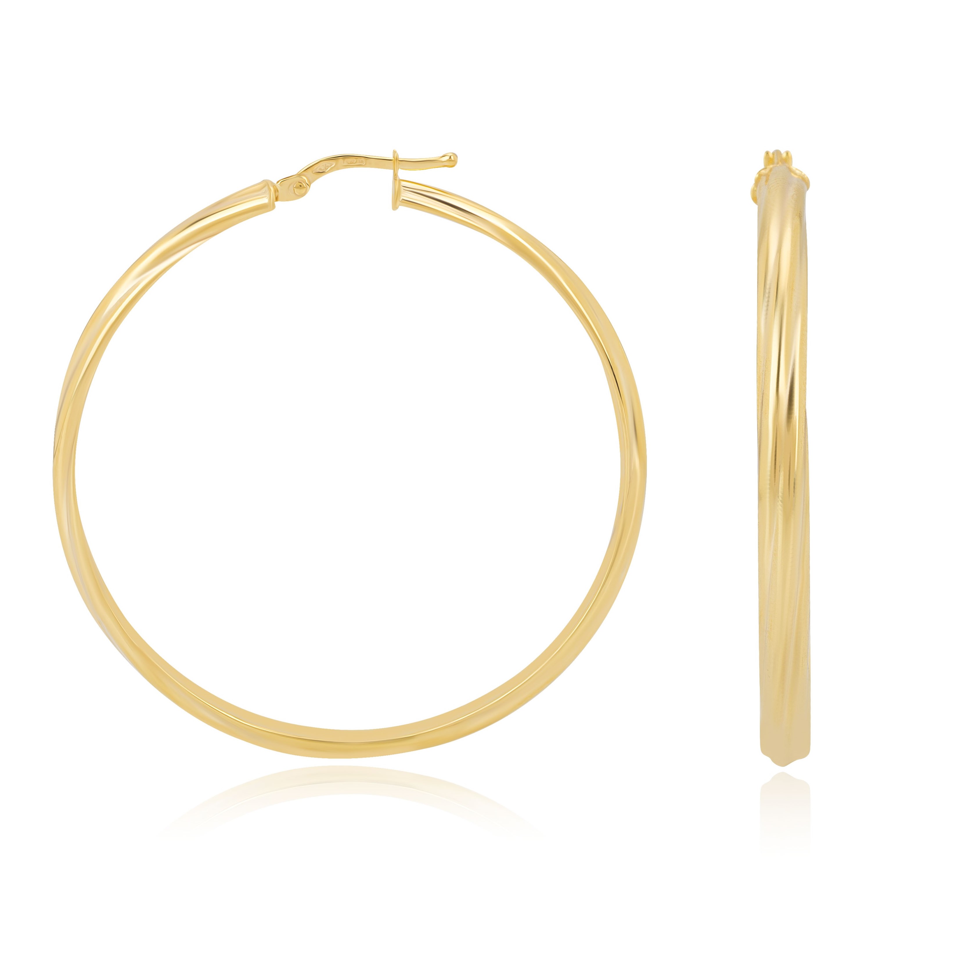 EARRINGS Hoops SENZIO Collection K9 Yellow Gold ER09335 - 
