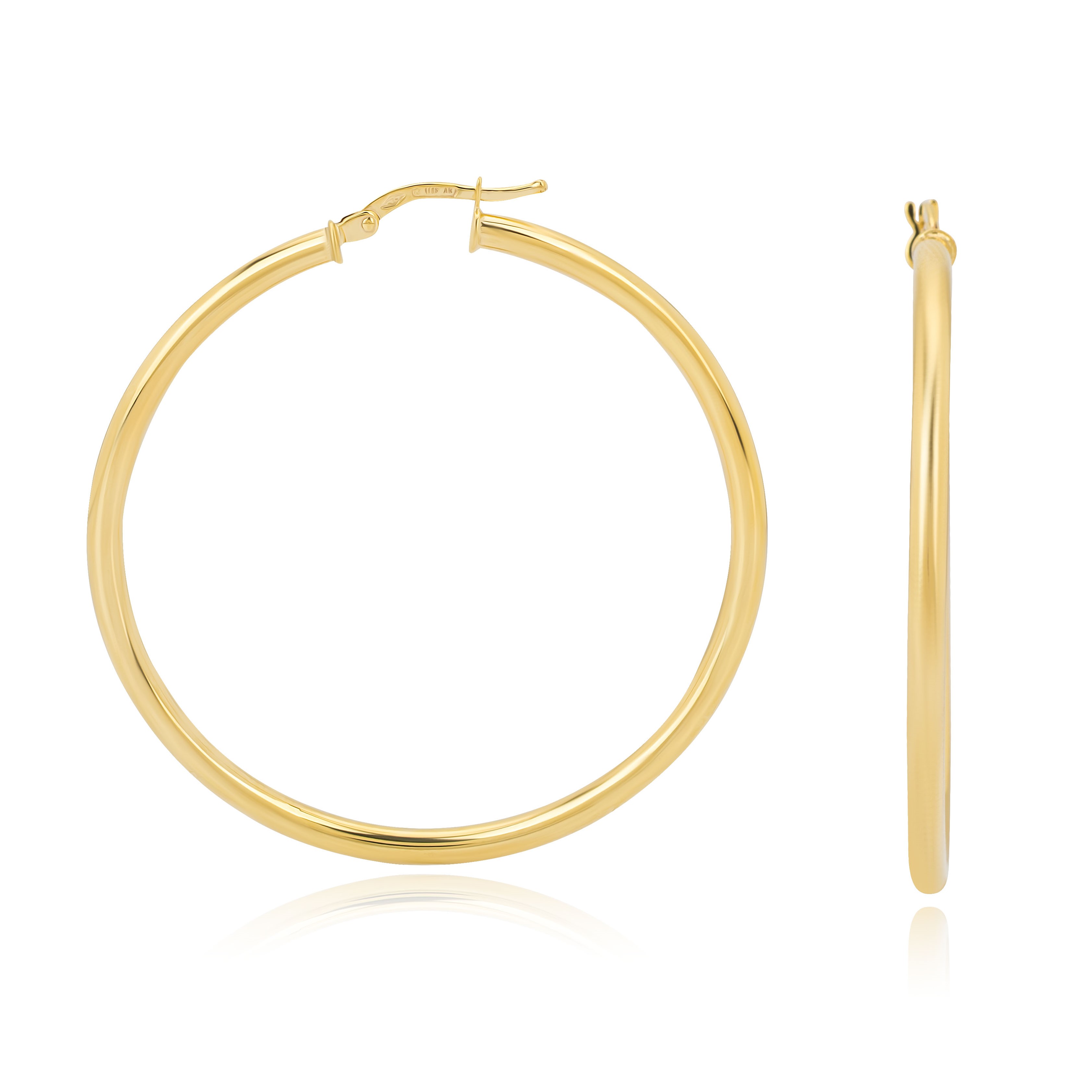 EARRINGS Hoops SENZIO Collection K9 Yellow Gold ER09337 - 