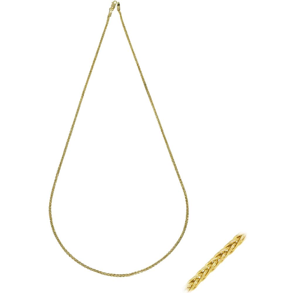 CHAIN ​​for the Neck Spiga Hollow #2 K14 60cm Yellow Gold KSP45-60 - 
