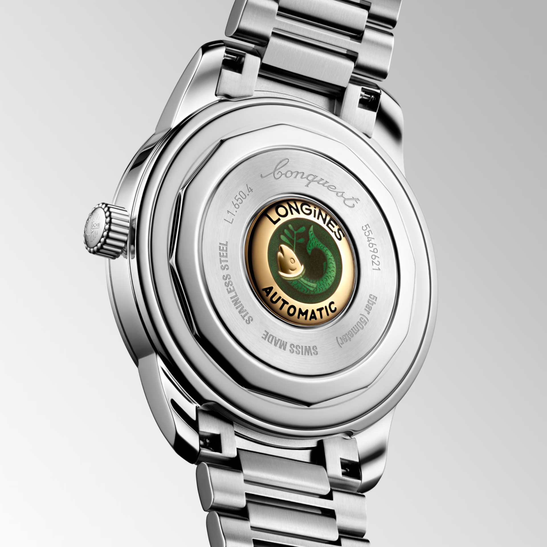 LONGINES Conquest Heritage Green Dial 40mm Silver Stainless Steel Bracelet L16504026 - 