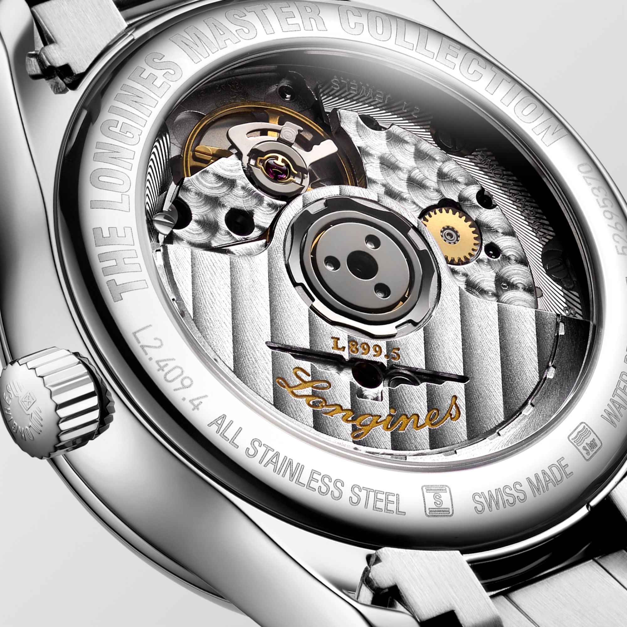 LONGINES Master Collection Lady's Moon Face 34mm Silver Stainless Steel Bracelet L24094876 - 4