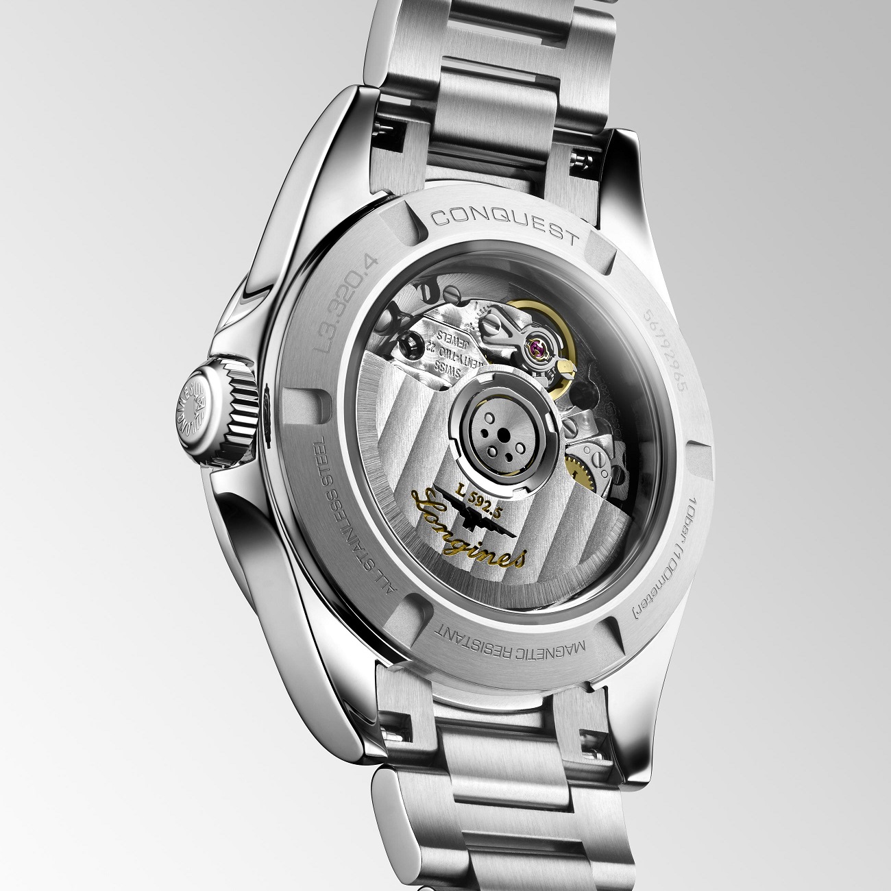 LONGINES Conquest Automatic Sunray Silver Dial 30mm Silver Stainless Steel Bracelet L33204726 - 