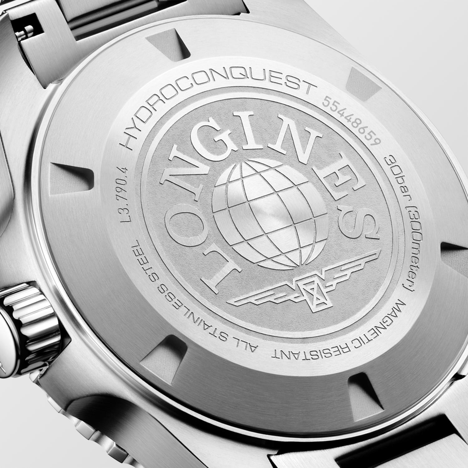 LONGINES HydroConquest GMT Ceramic Automatic Black Dial 41mm Silver Stainless Steel Bracelet L37904566 - 8
