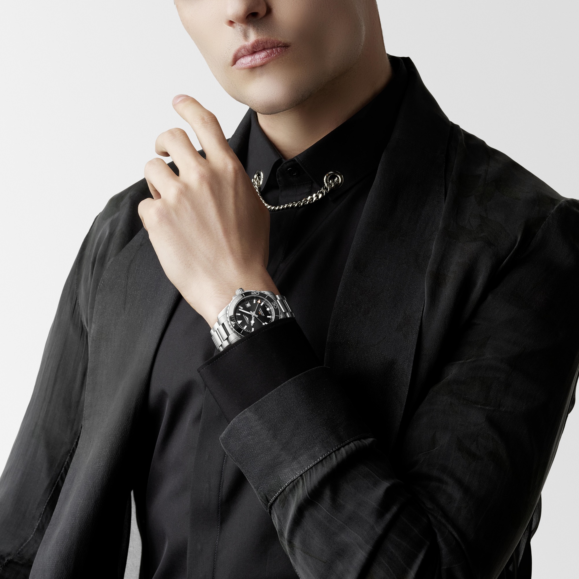 LONGINES HydroConquest GMT Ceramic Automatic Black Dial 41mm Silver Stainless Steel Bracelet L37904566 - 9