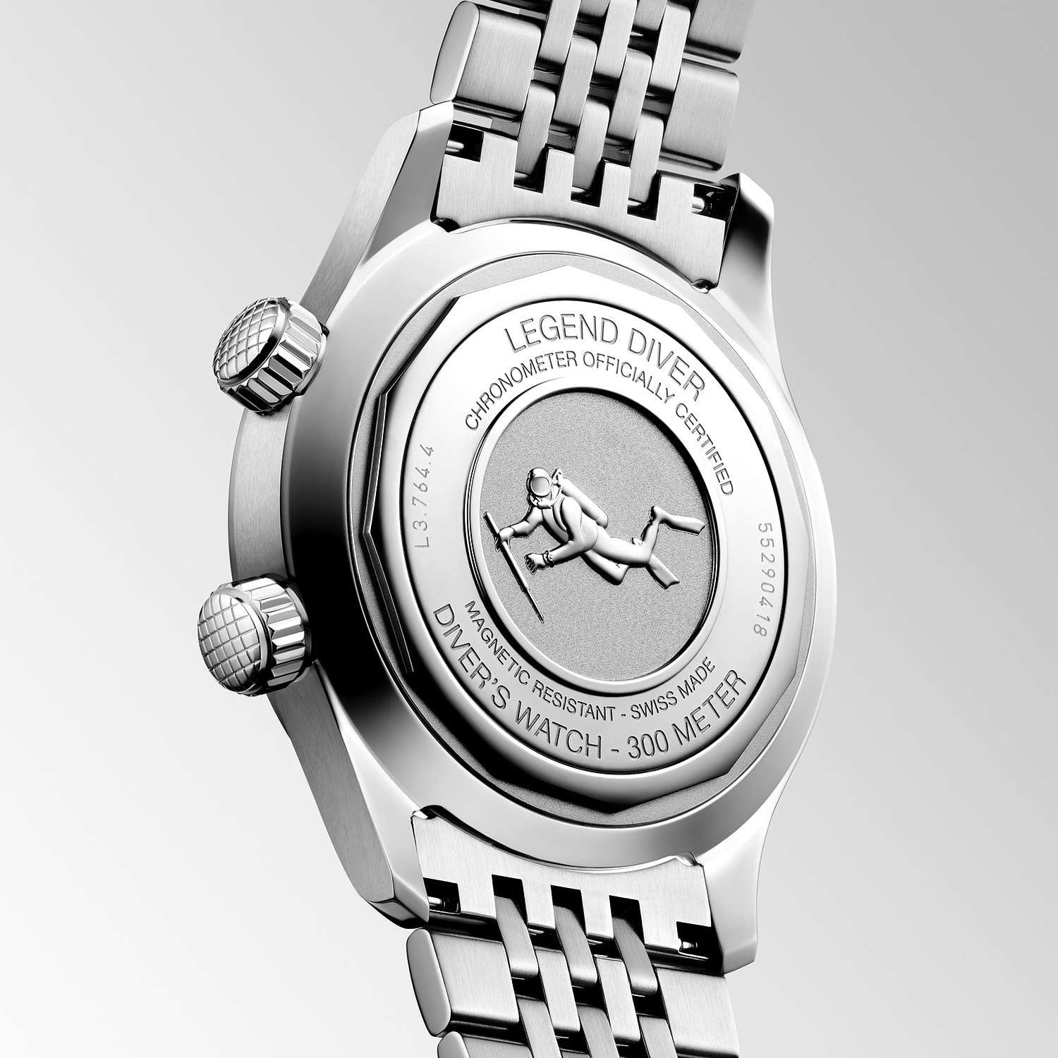 LONGINES Legend Diver White Dial 39mm Silver Stainless Steel Bracelet L37644166 - 5