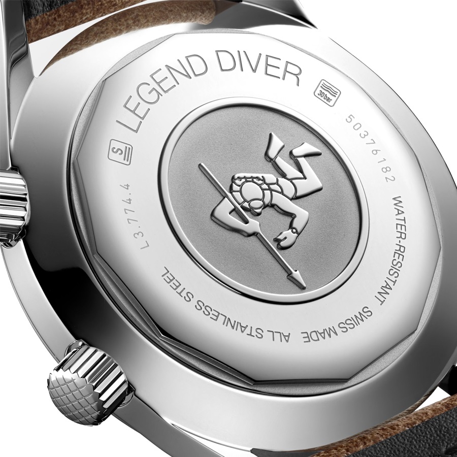 LONGINES Legend Diver Brown 42mm Silver Stainless Steel Brown Leather Strap L37744602 - 3